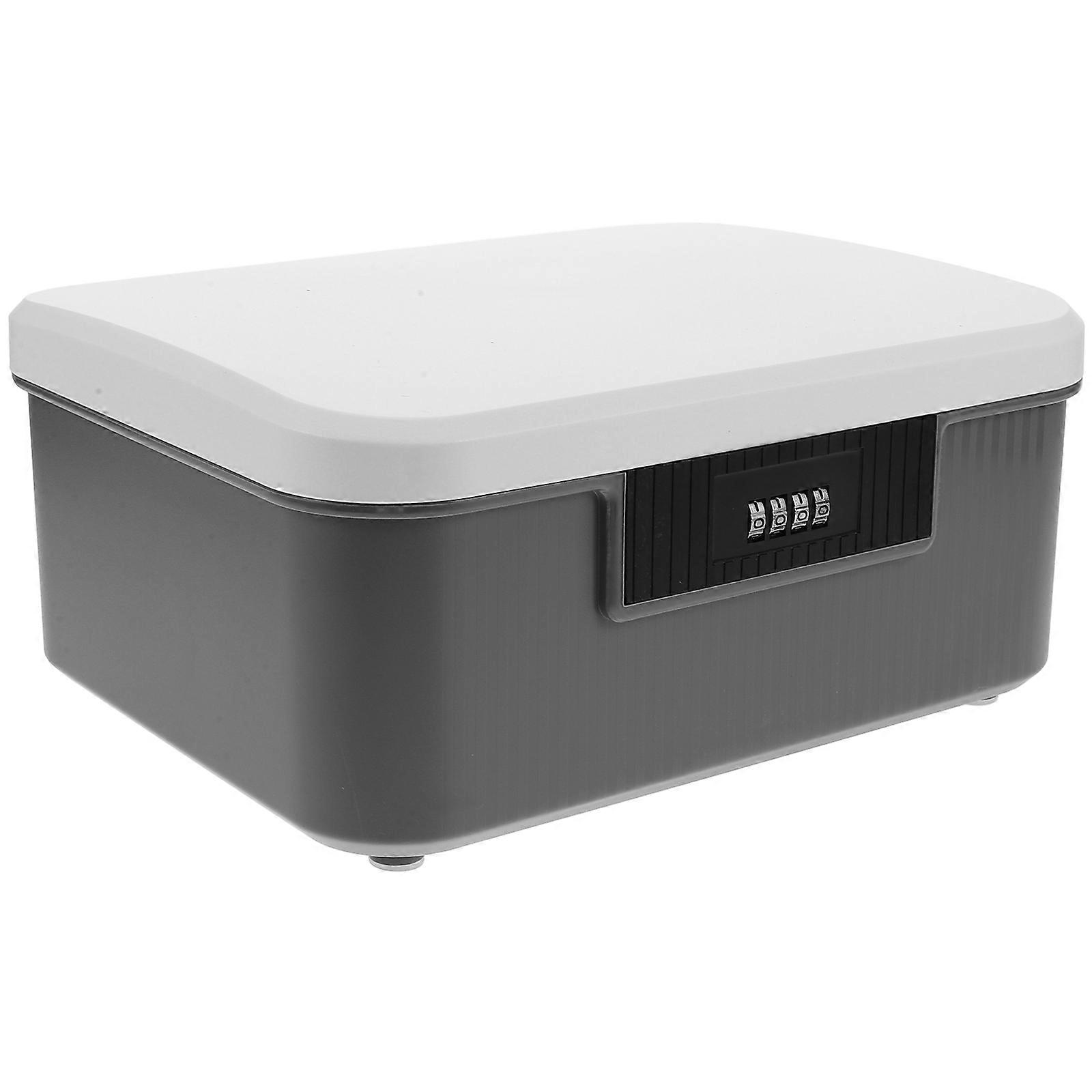 Lockable Plastic Storage Bin with Combination Lock – Secure Organizer for Documents, Valuables at Home, Office, School, and Travel