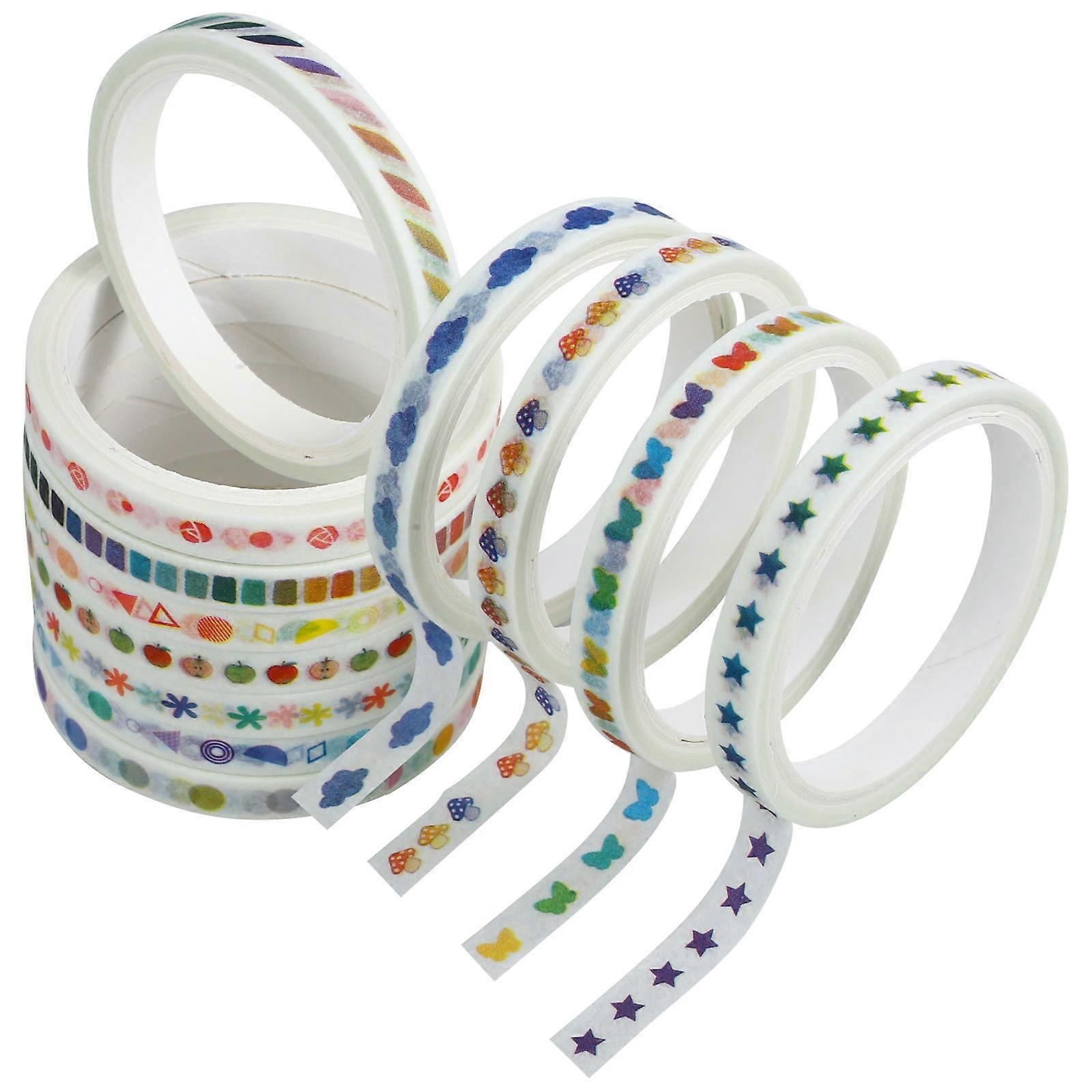 Tape For Journaling Delicate Scrapbook Tapes Notebook Decoration Assorted Color 5mm Width Diy Lovers 12 Rolls