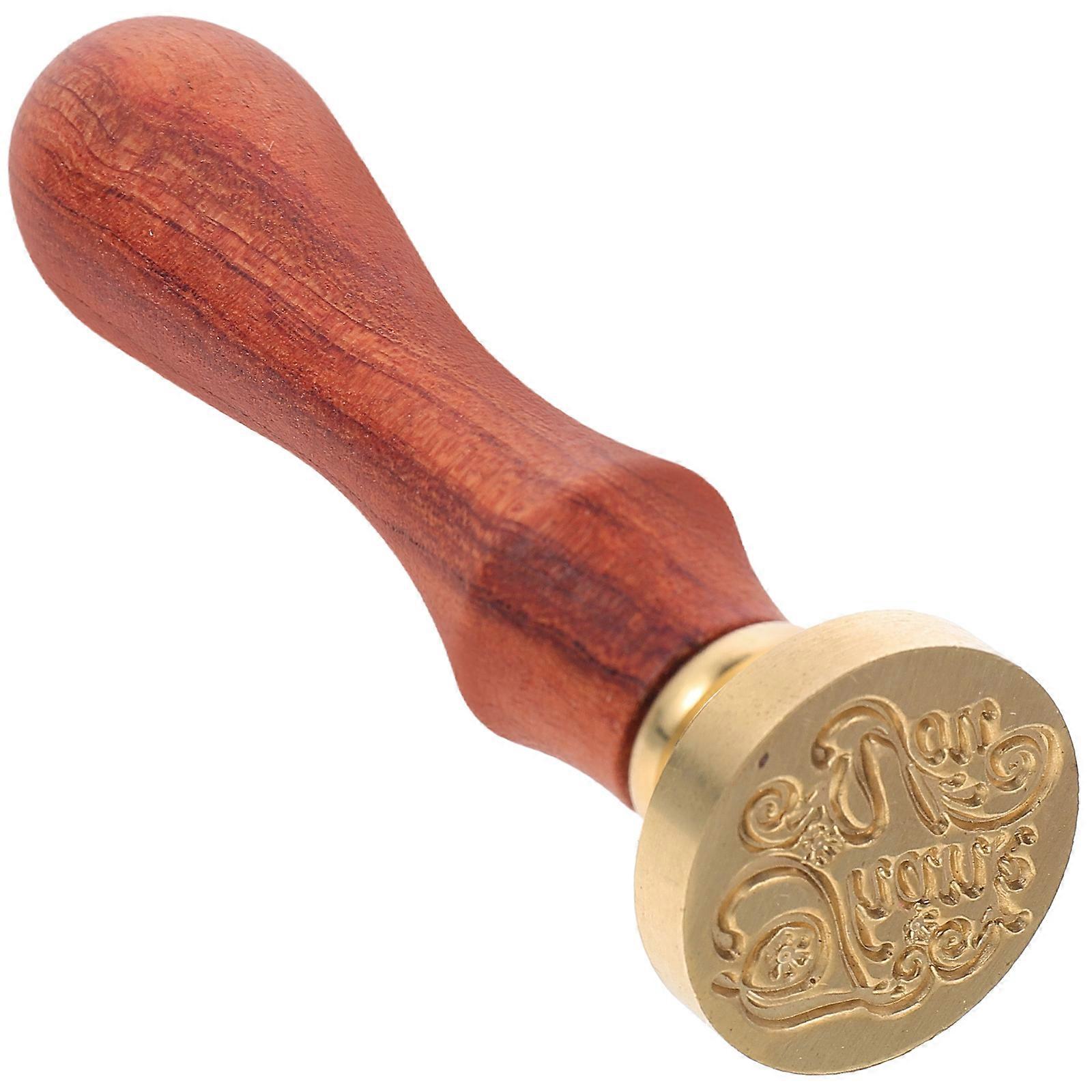 Retro Copper Sealing Stamp with Blessing Words – Perfect for Invitations, DIY Projects, Envelopes, and Personal Letters – Unique Design for Family,