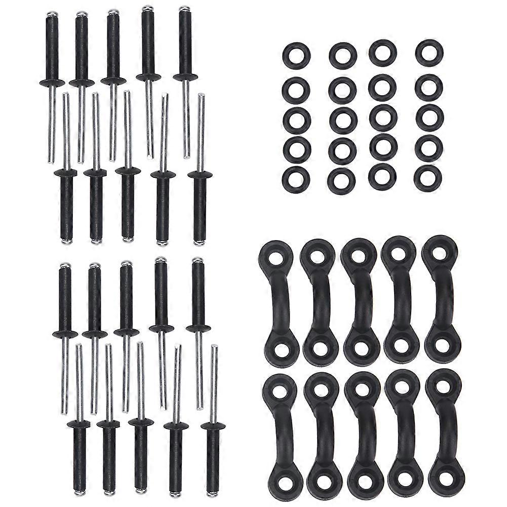 Kit de remplacement durable pour kayak avec œillets en nylon, rivets à trois plis et écrous à vis