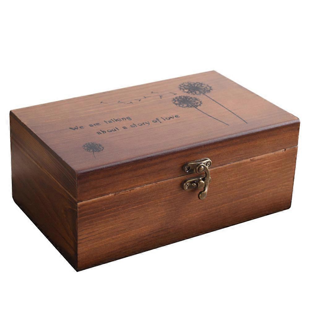 Wooden Needlework Box Storage Container Retro Sewing Kit Organizer Durable Craft Organizer For Tidy Spaces Sealed Design Fine Workmanship