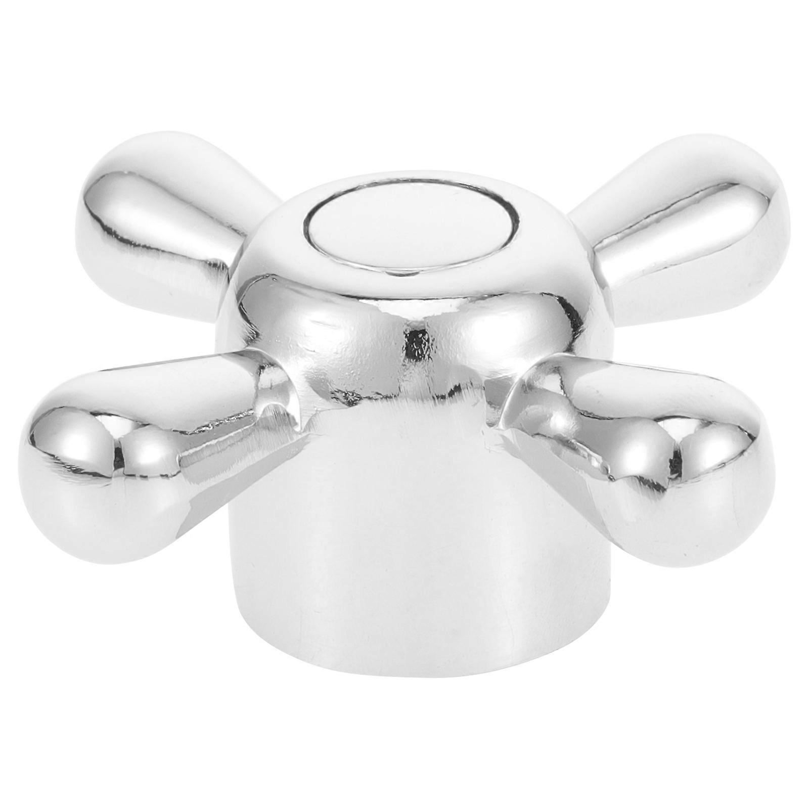 Basin Taps Metal Handle Durable Kitchen Faucet Square Silver 2.75x2.75x1.18in Quick Open Valve 1Pack