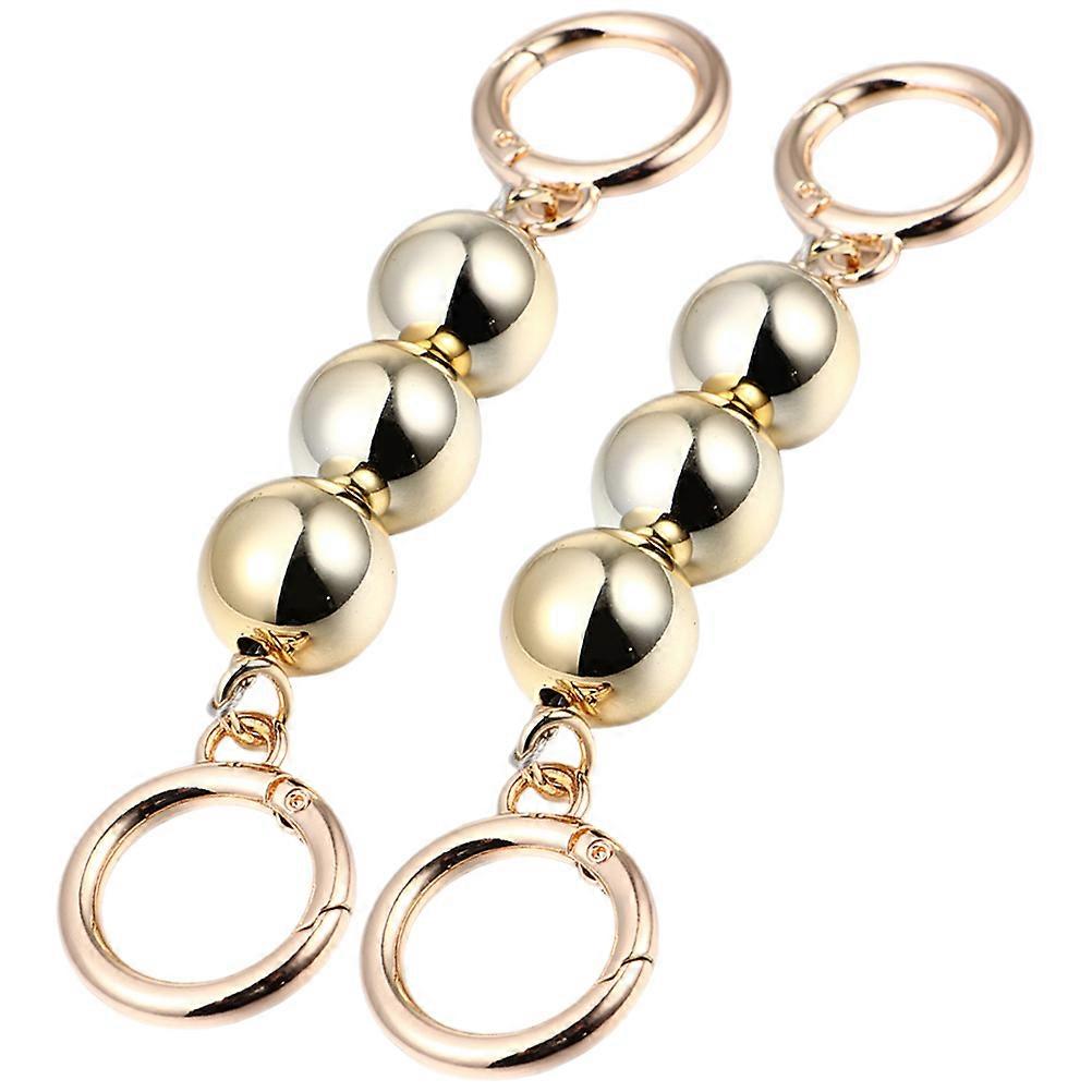 DIYバッグチェーン調節可能な長さのバッグアクセサリーストリングゴールデンラウンドアクリル13x1.5cm 2個