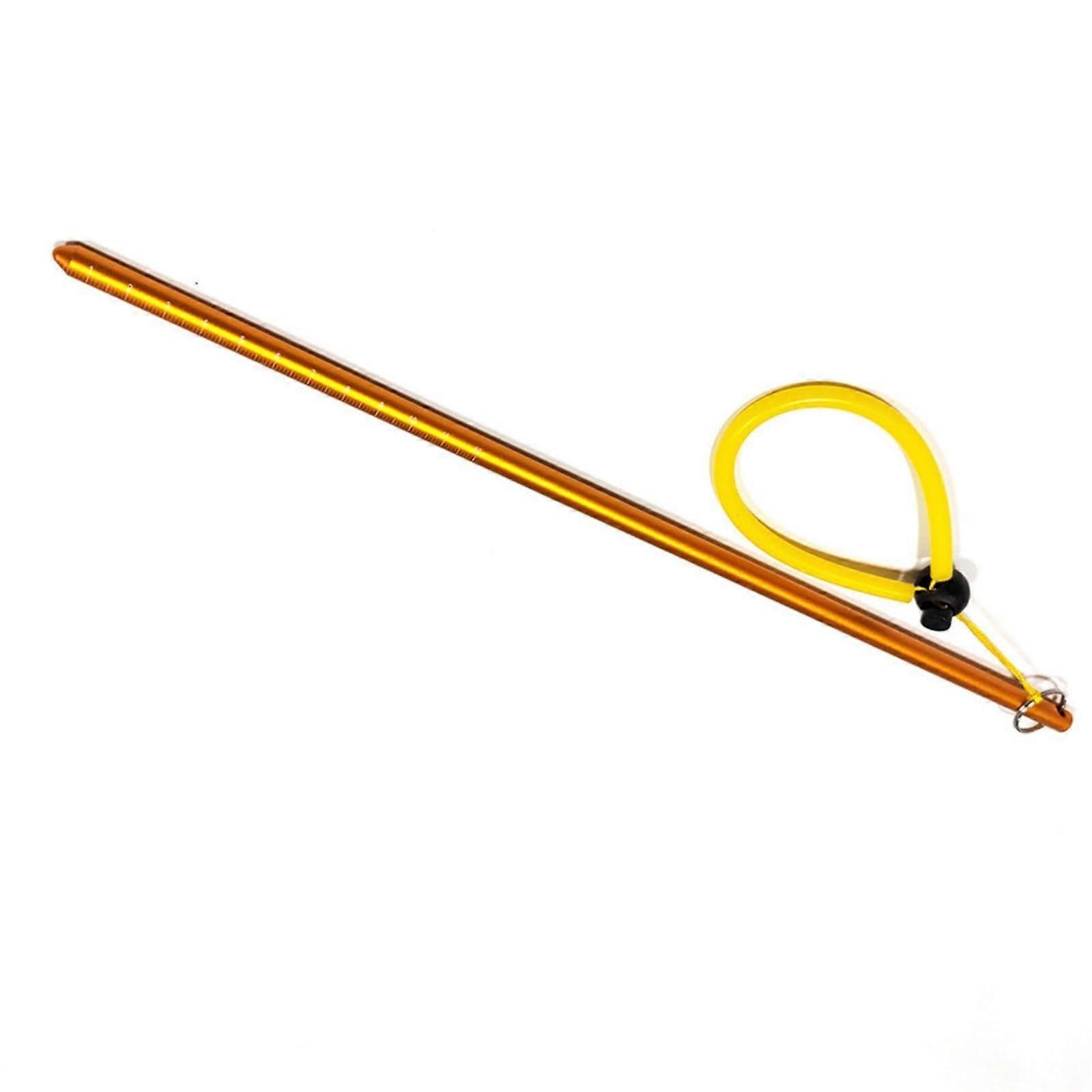 Aluminum Alloy Diving Stick with Wrist Strap, Noisemaker Pointer Rod for Underwater Signaling, Gold Color