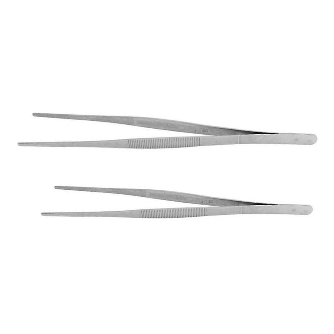 Grill Tongs Set of 2, Precision Kitchen Tools for BBQ Meat, Non-Slip Handles for Catering and Buffets