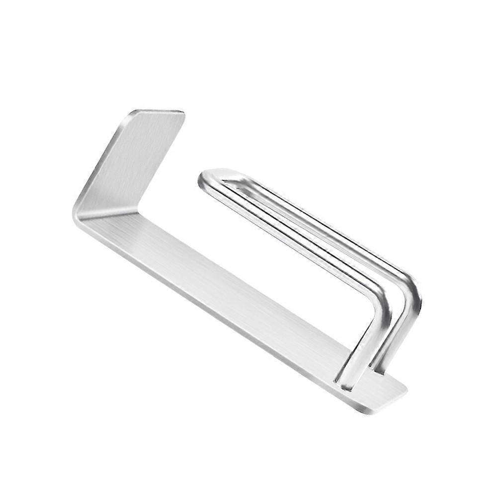 Robe & Towel Hooks Stainless Steel Washbasin Hanger Punch Free Space Saving Storage Rack 7*4*2.6cm 1Set