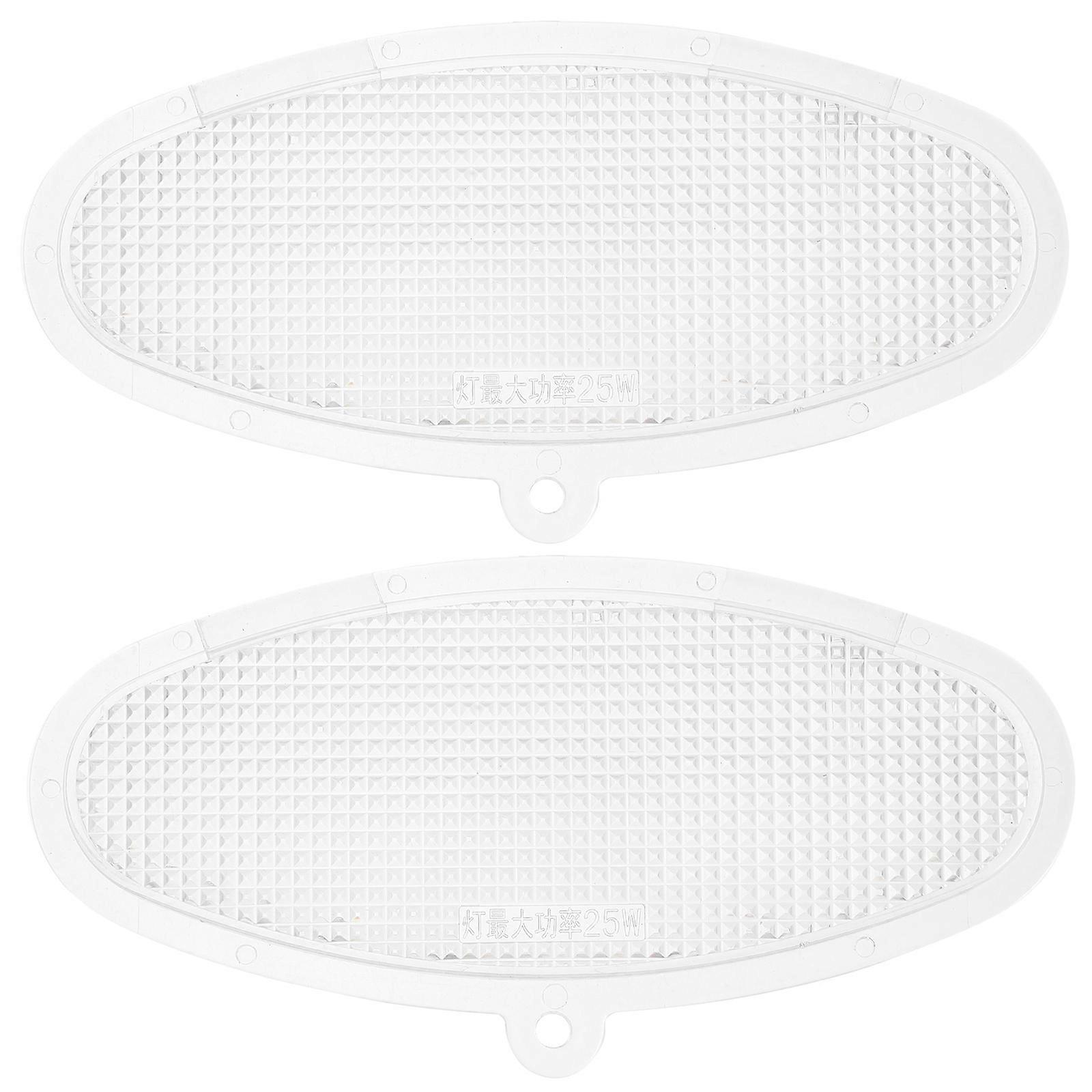 Light Lens For Kitchen Hood Modern Look Restaurant Accessory Assorted Color 16.80X8.50X0.20CM Ensure Optimal Illumination 2Pcs