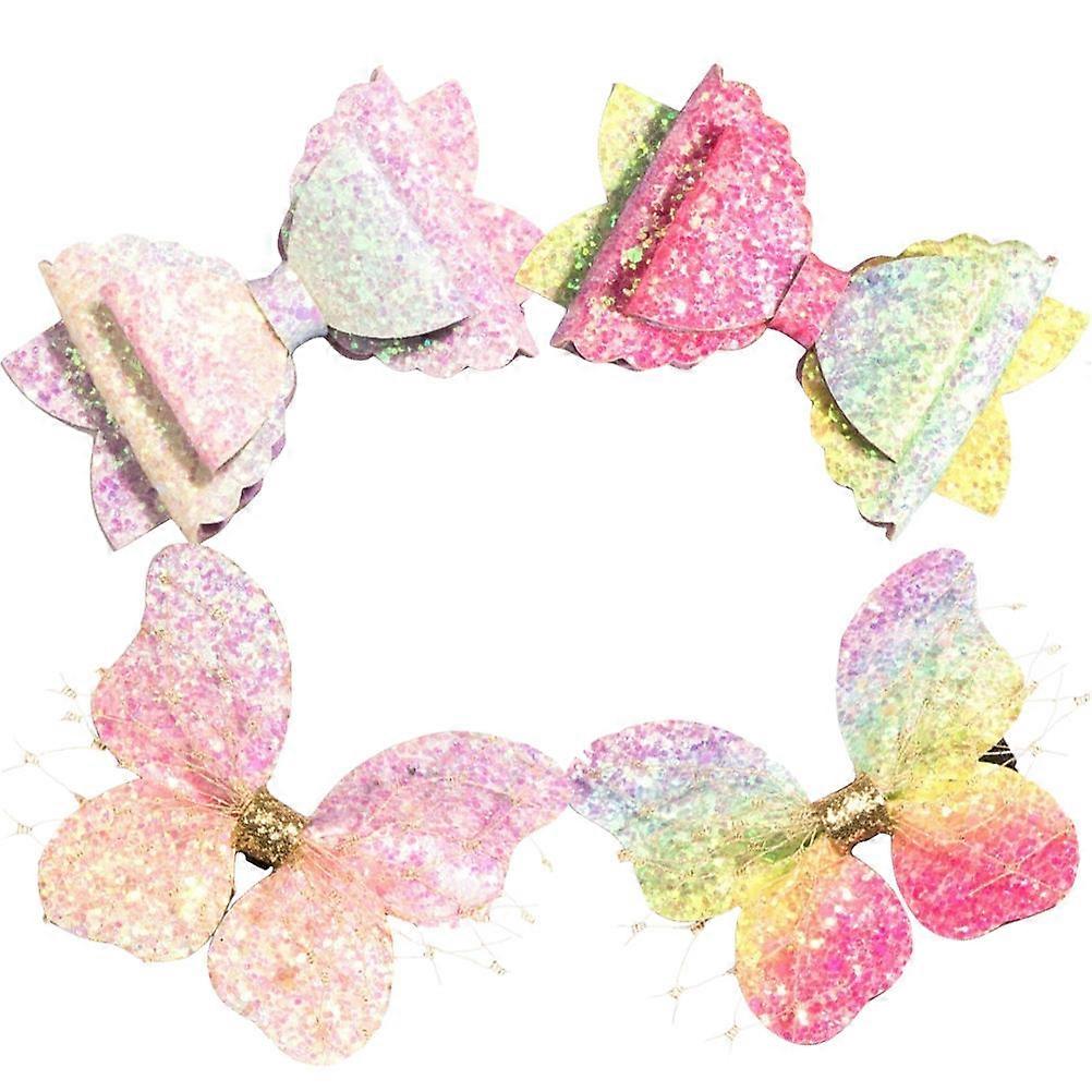 4pcs Butterfly Hair Clips for Cute Bows and Barrettes – Lightweight Kids’ Hair Accessories for Birthdays and Special Occasions