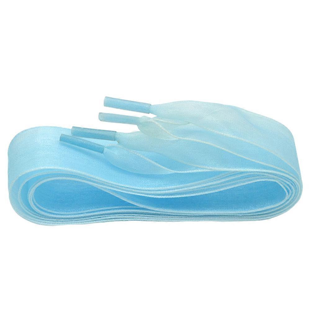 Färgade skosnören 6 par breda chiffong skosnören för fritidskläder 120cm längd röd