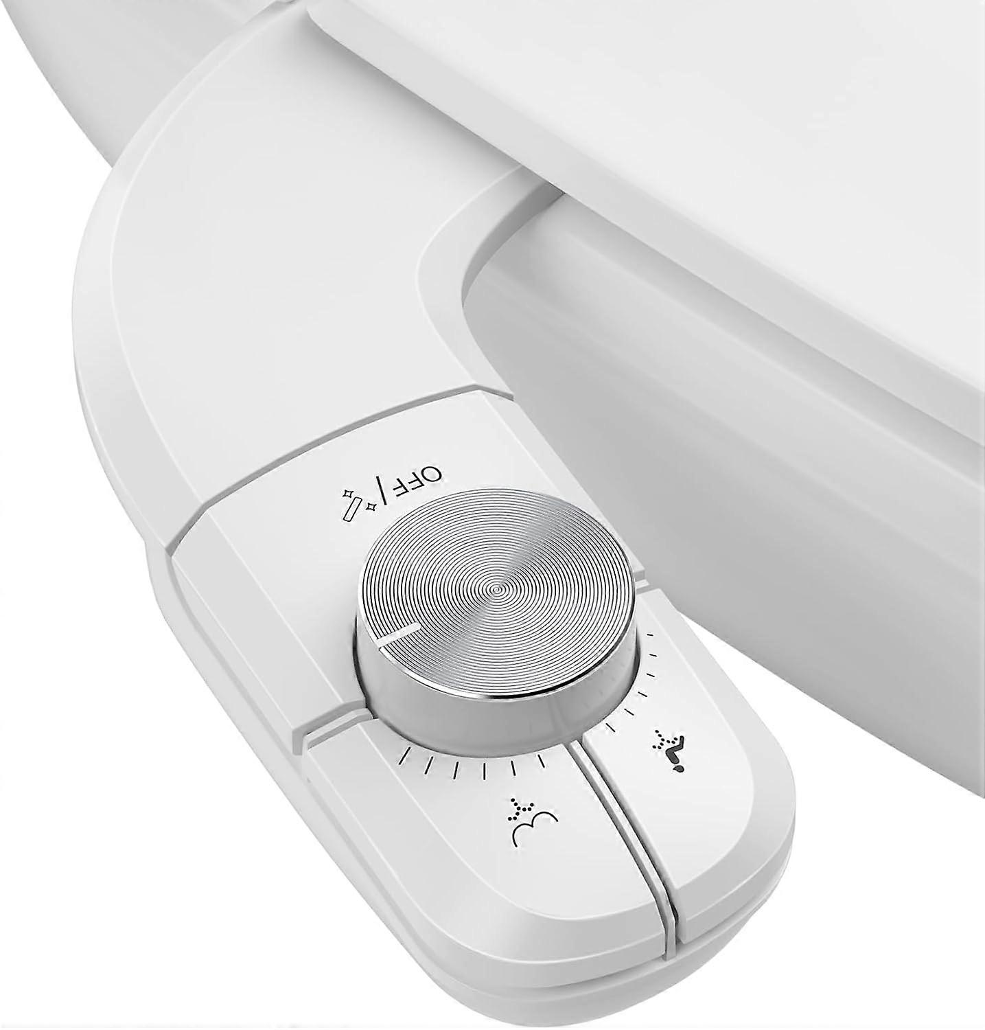 Japanese Toilet Bidet Non-Electric Toilet WC Dual Retractable Nozzles Easy Installation Self-Cleaning Adjustable Cold Water Pressure Front and Rear C