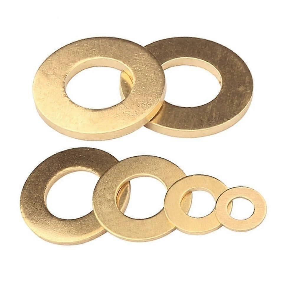 Washers Assorted 2/50/100pcs Brass Bronze Flat Gaskets Rings (M2M10, M6x12x1mm)