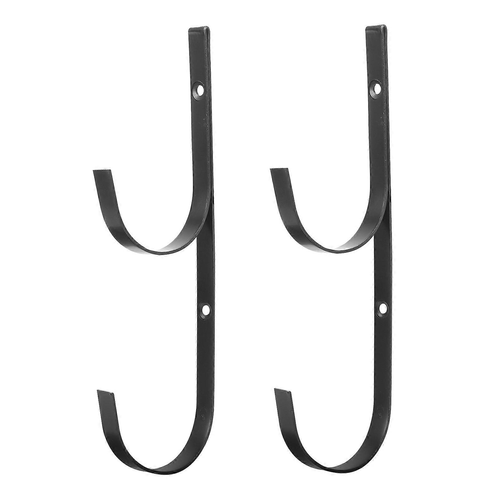 Metal Pool Pole Hangers Heavy Duty Safety Hooks for Above Ground Pools Outdoor Fence Storage Rack with Hooks and Accessories