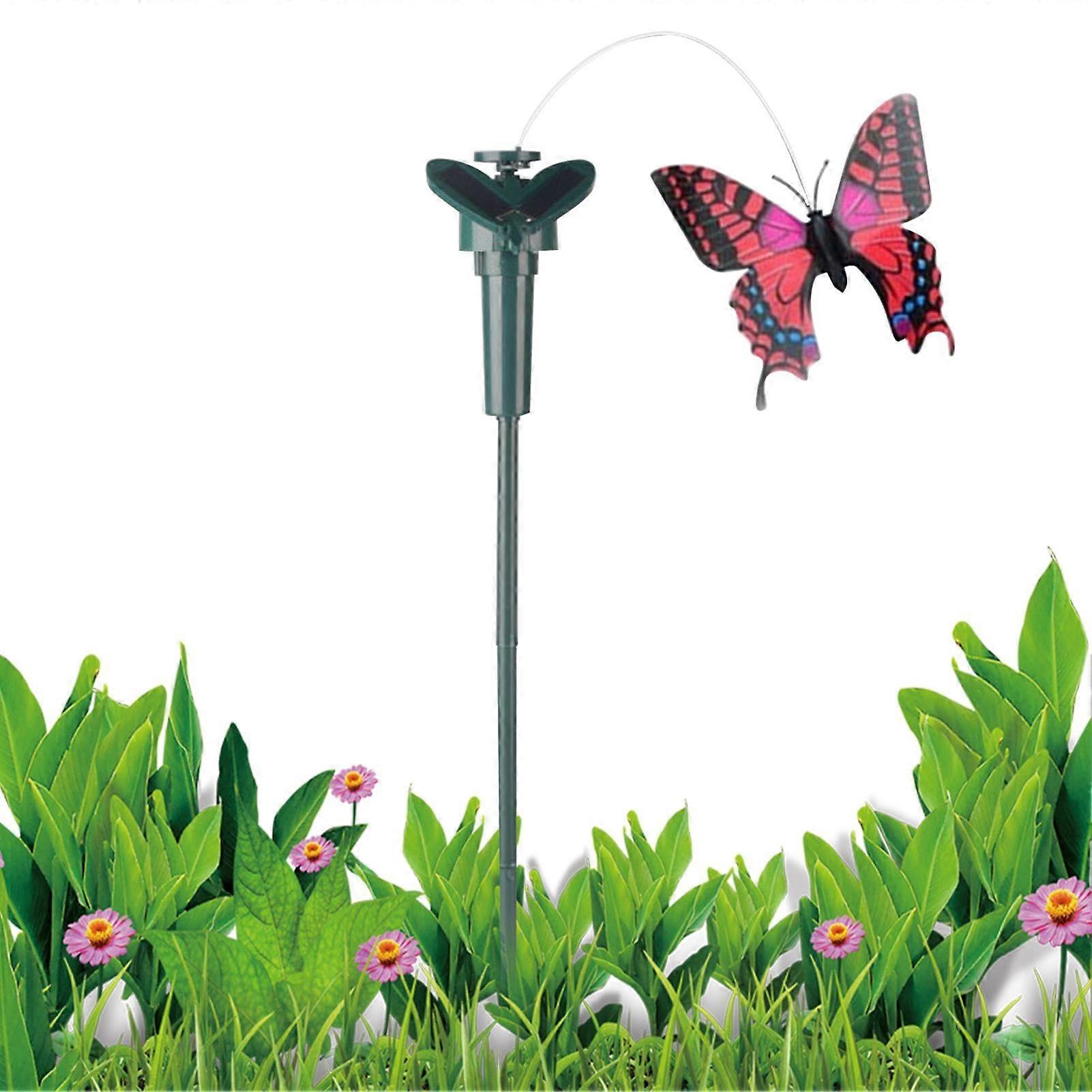 Patafly Solar-Powered Butterfly Decoration, Realistic Flying Garden Butterfly with Double-Sided Print for Outdoor Use