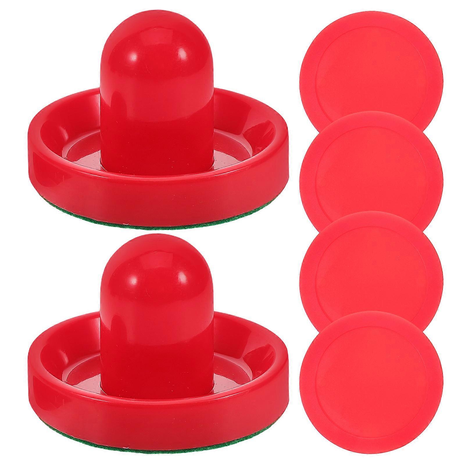 Plastic Hockey Pucks Red Replacement Slider Game Tables Goalies Accessories Home Use 2Pcs