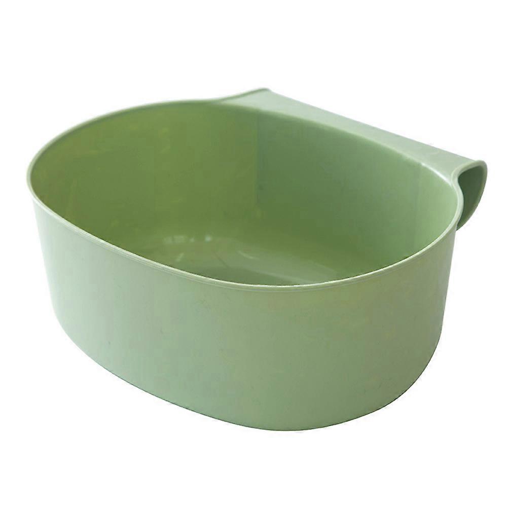 Hanging Trash Can Plastic Wastebasket Garbage Bins For Home Use Green Rectangular Shape Door-Mount Saving 1Set
