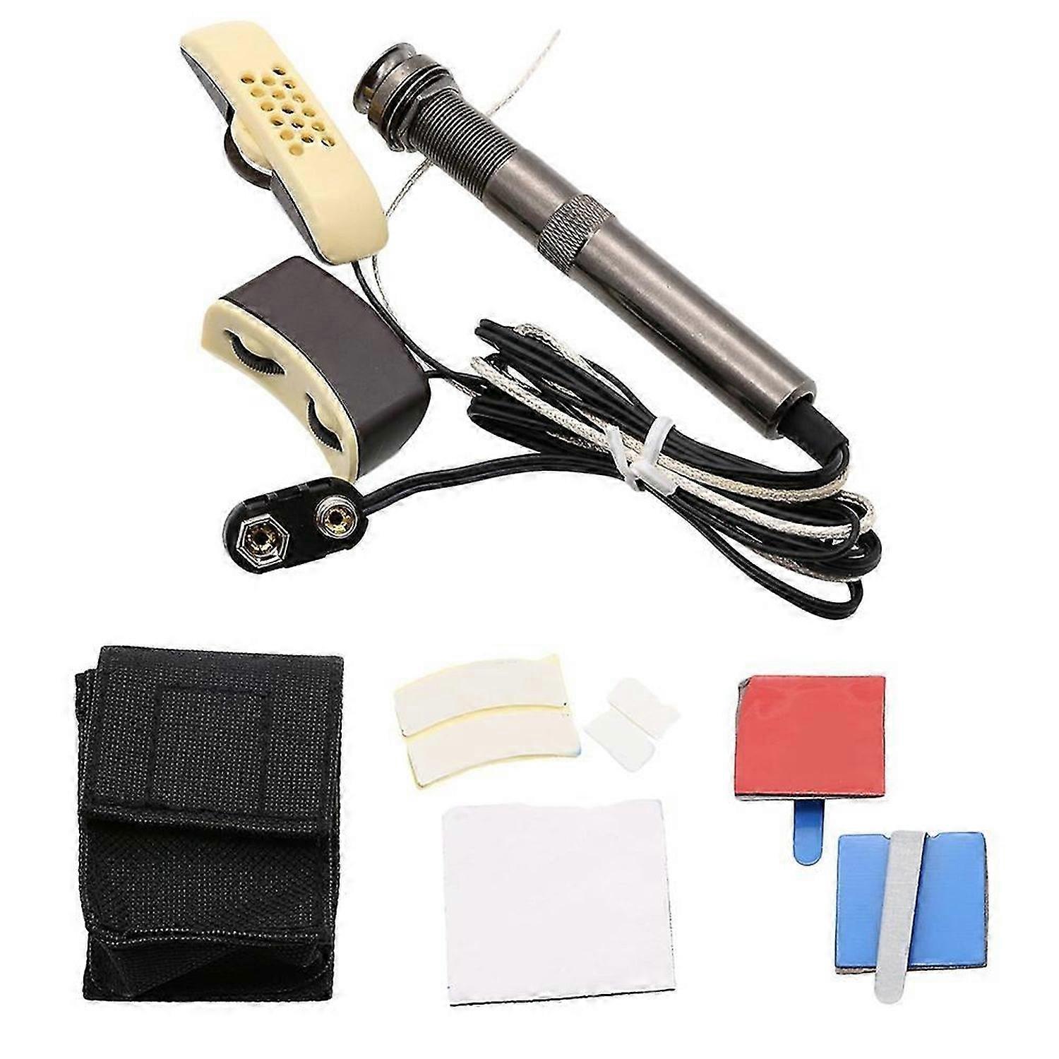 フォークアコースティックギターピックアップA-202ギターイコライザーピエゾピックアップアンプチューナー6.35mm出力J