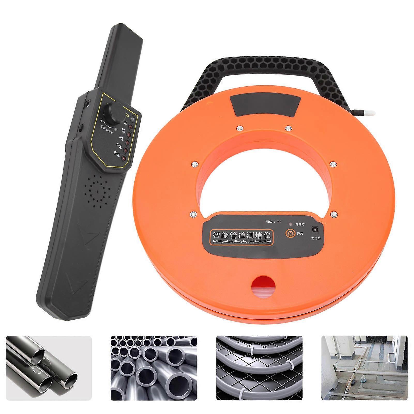 Pipe Blockage Detector Water Pipe Blockage Locator 30m with Waterproof Probe