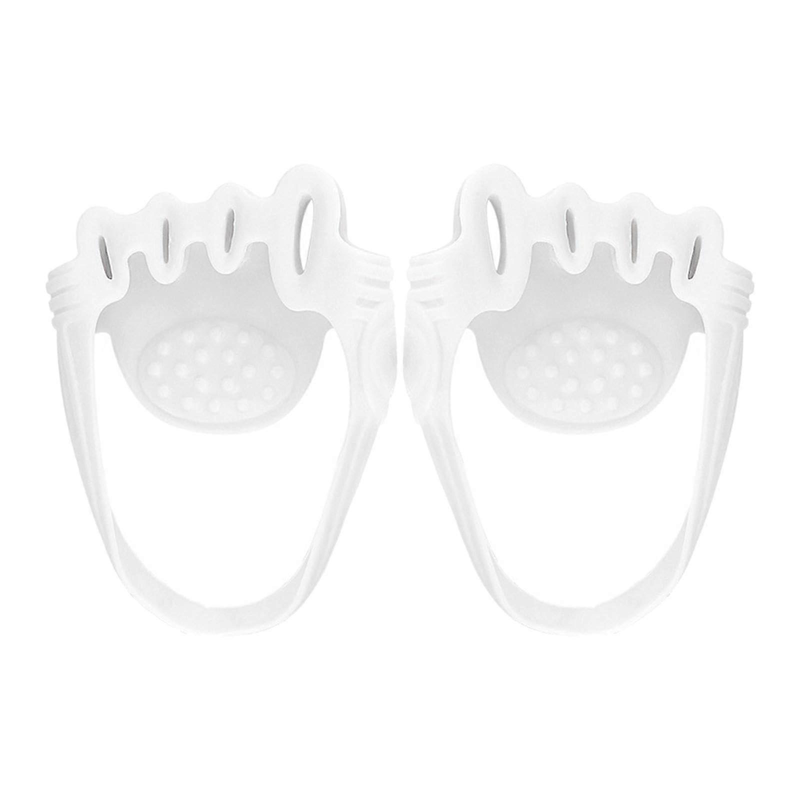 Toe Separator and Toe Spacer for Men and Women, Soft Durable Portable Toe Stretcher for Overlapping Toes, White Color
