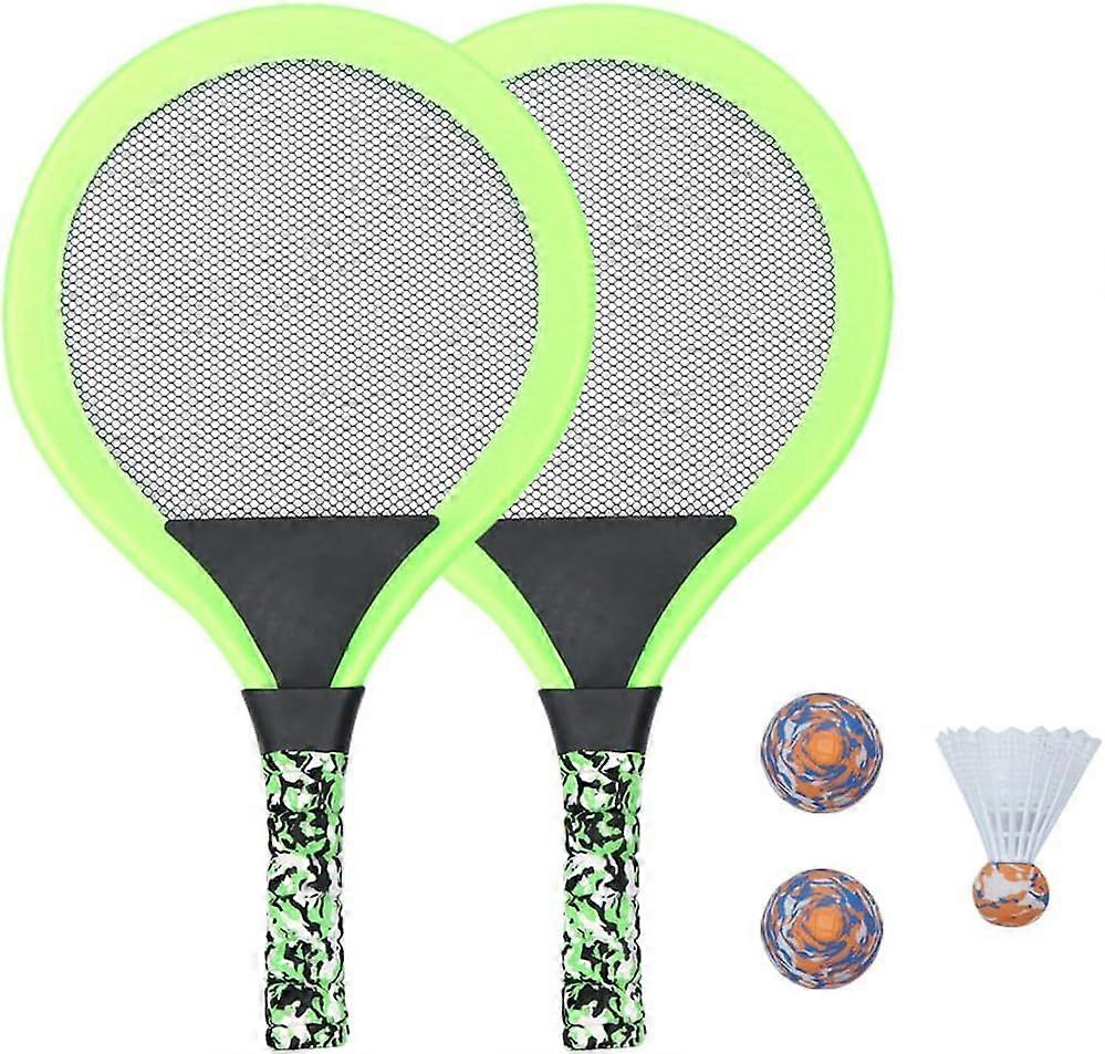 1 Set of Children's Racket Set Tennis Racket Badminton Racket Set with Badminton Tennis Ball Children's Outdoor Toys Red