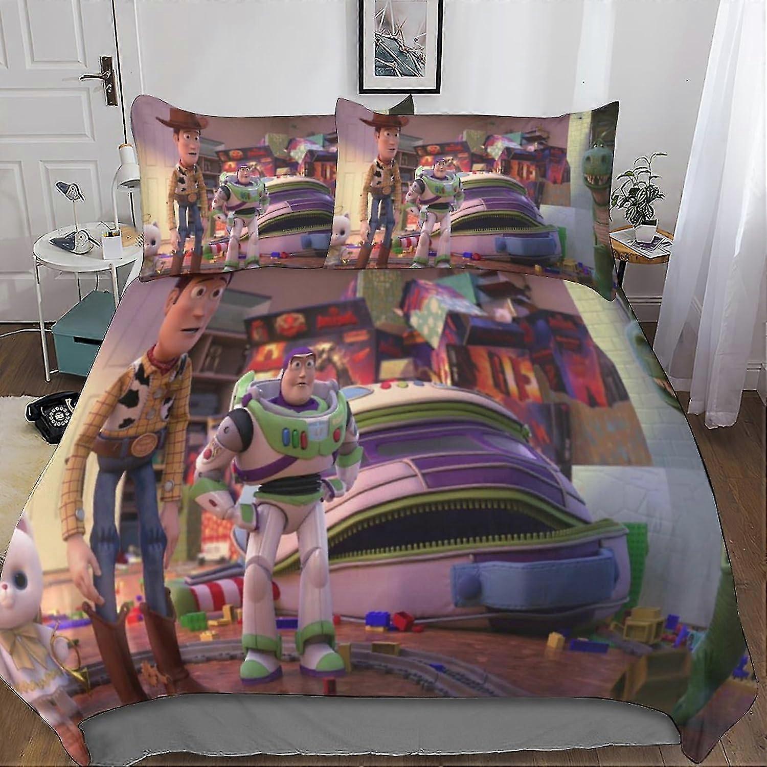3D påslakan sängkläder för pojkar och flickor, ultramjukt överkast i mikrofiber med dragkedja, 3 stycken
