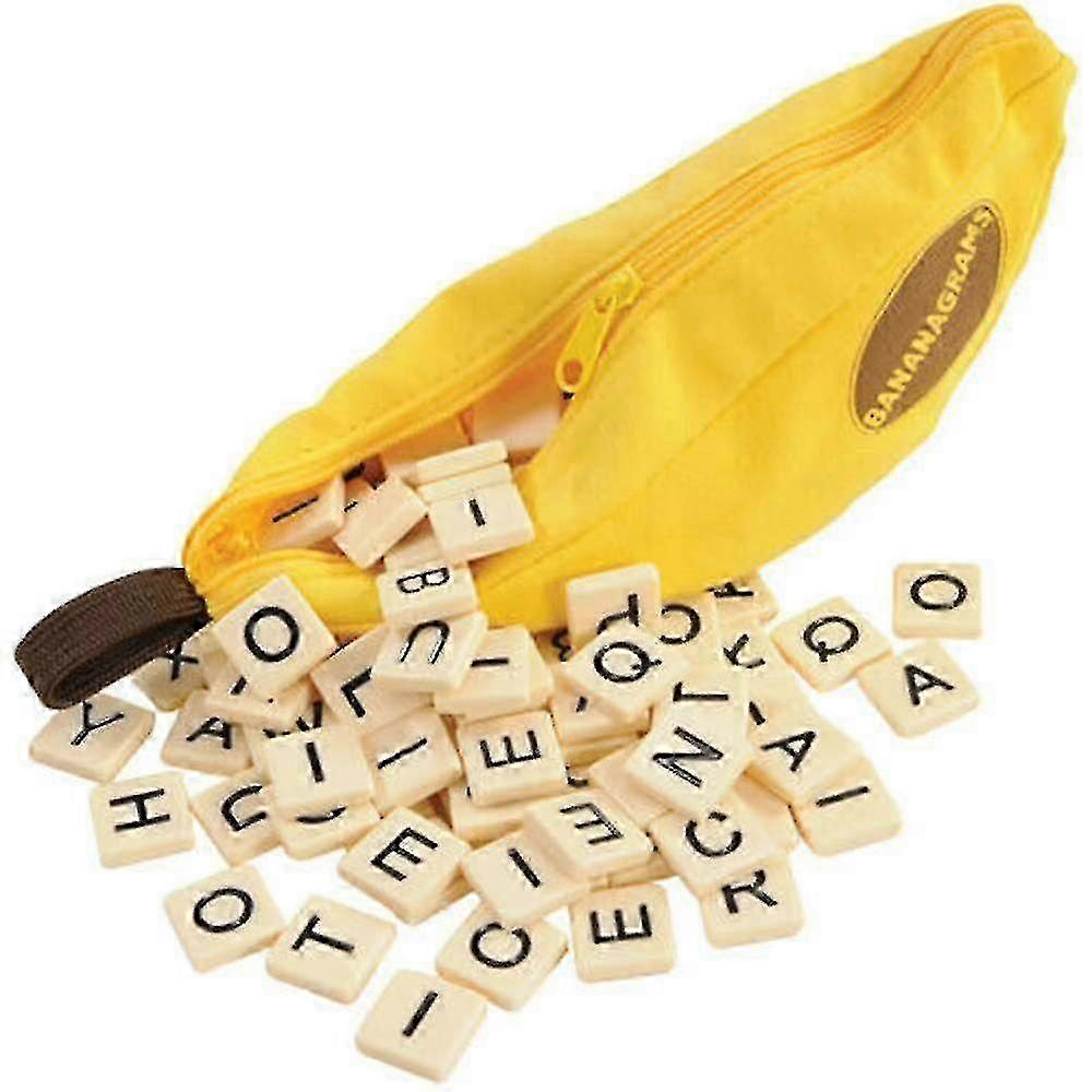 Bananagrams Word Game Puzzle Activity Letter Pouch Educational Toy for Kids