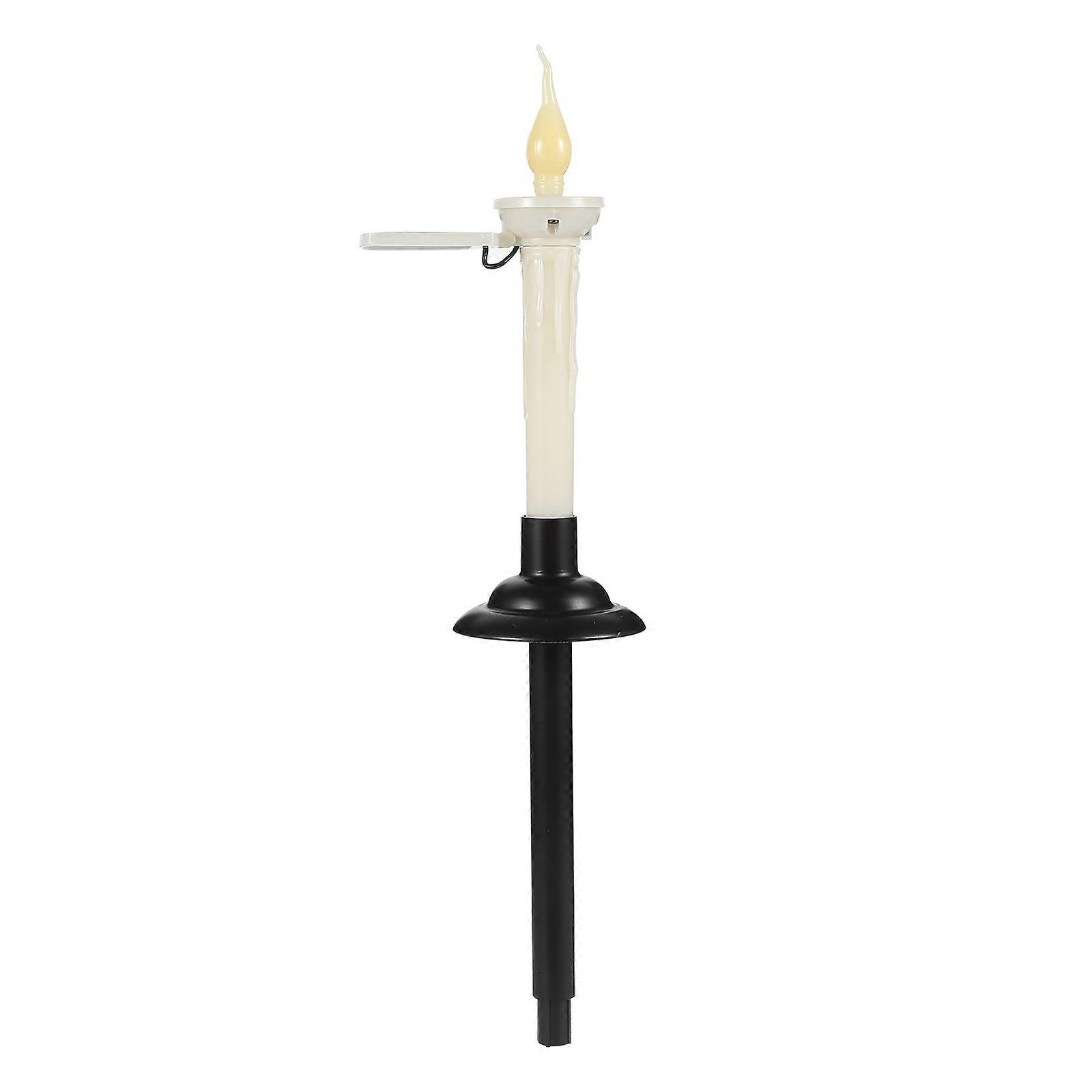 Stake Lights Driveway Solar Lights Candle Shape Ground Insert Lamp Assorted Color 7X7X47CM Led Lighting Solar Powered 1Pack