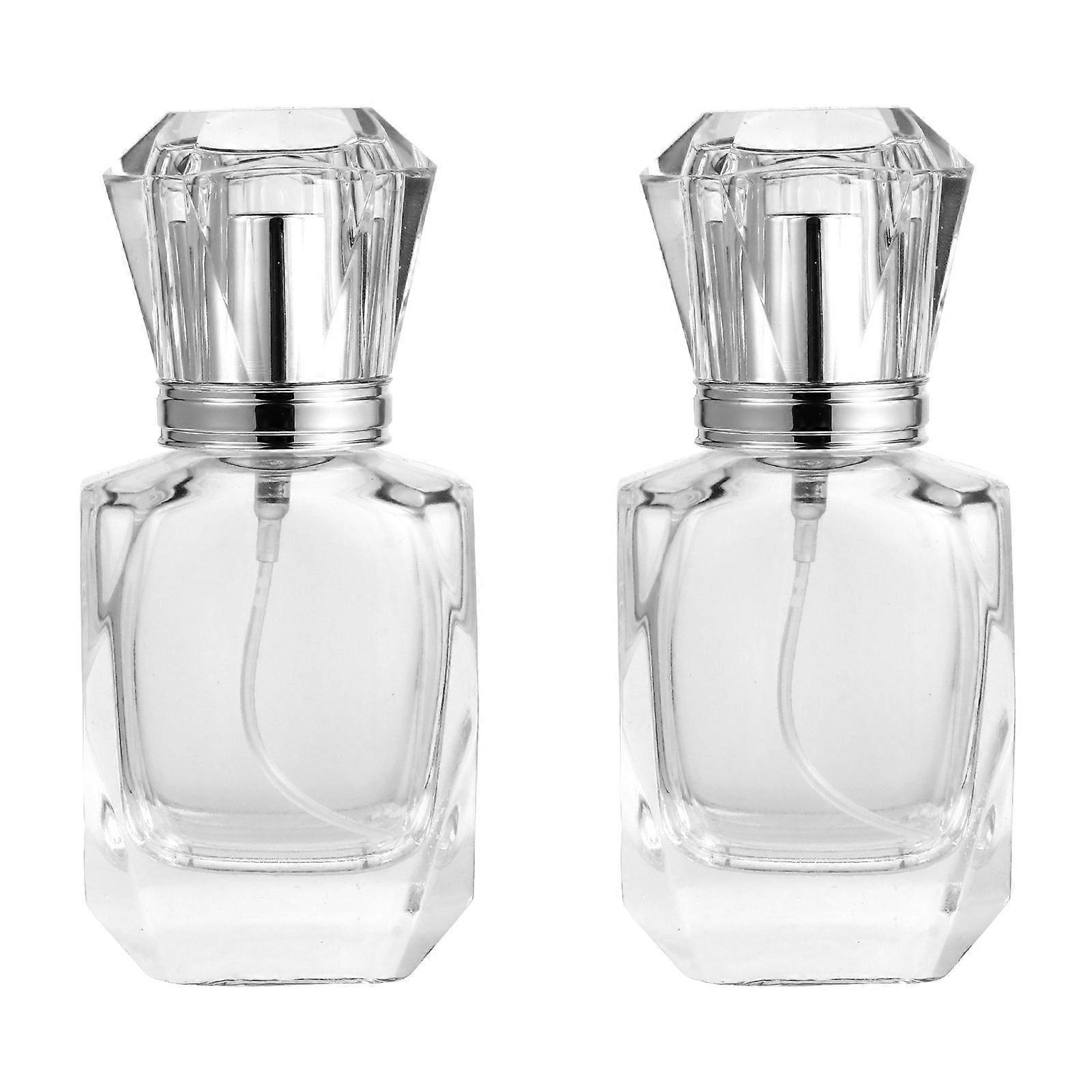 Spray Bottles For Cosmetics Perfume Containers Fashionable Home Decor 30ml Transparent Glass 2Pcs