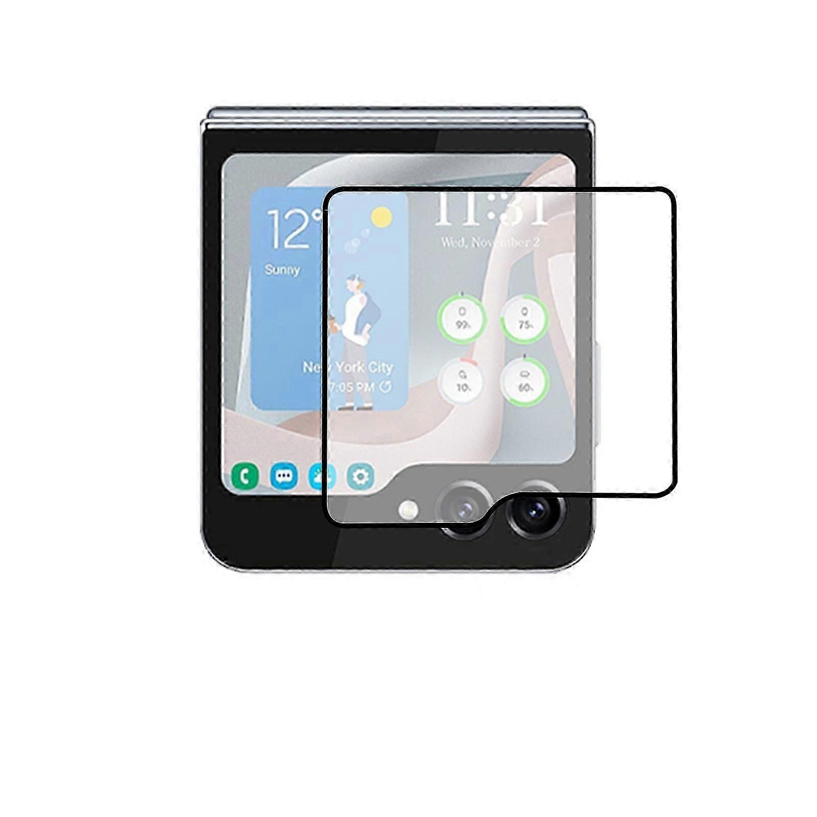 5 Pack Designed for Z Flip 5 5G (Front Screen Only) Tempered Glass Screen Protector, Anti Scratch, Bubble Free