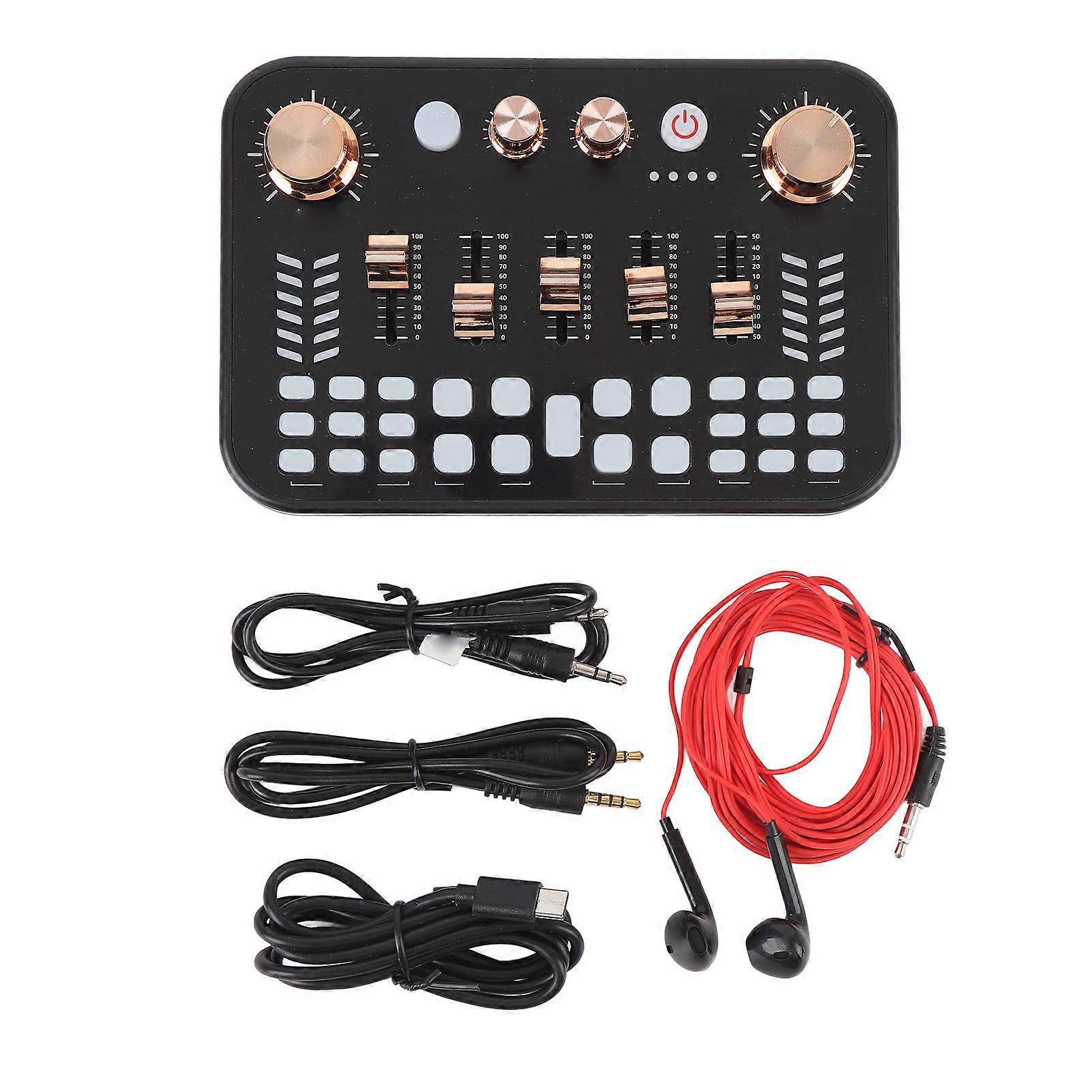 Podcast Soundboard Bundle: Multifunctional Bluetooth Sound Card with Voice Changer