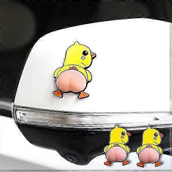 5 Pairs Cute Cartoon Car Stickers for Bumper, Laptop, Phone, and Window - Waterproof 3D Funny Butt Stickers