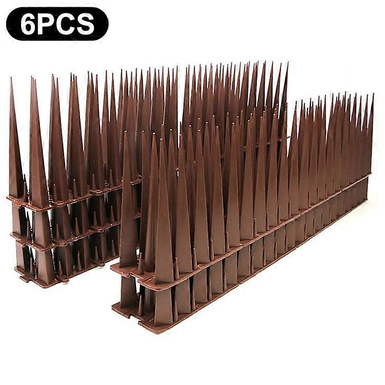6Pcs Garden Anti-Climbing Spikes Birds Cats Repellent Wall Fence Protection Device