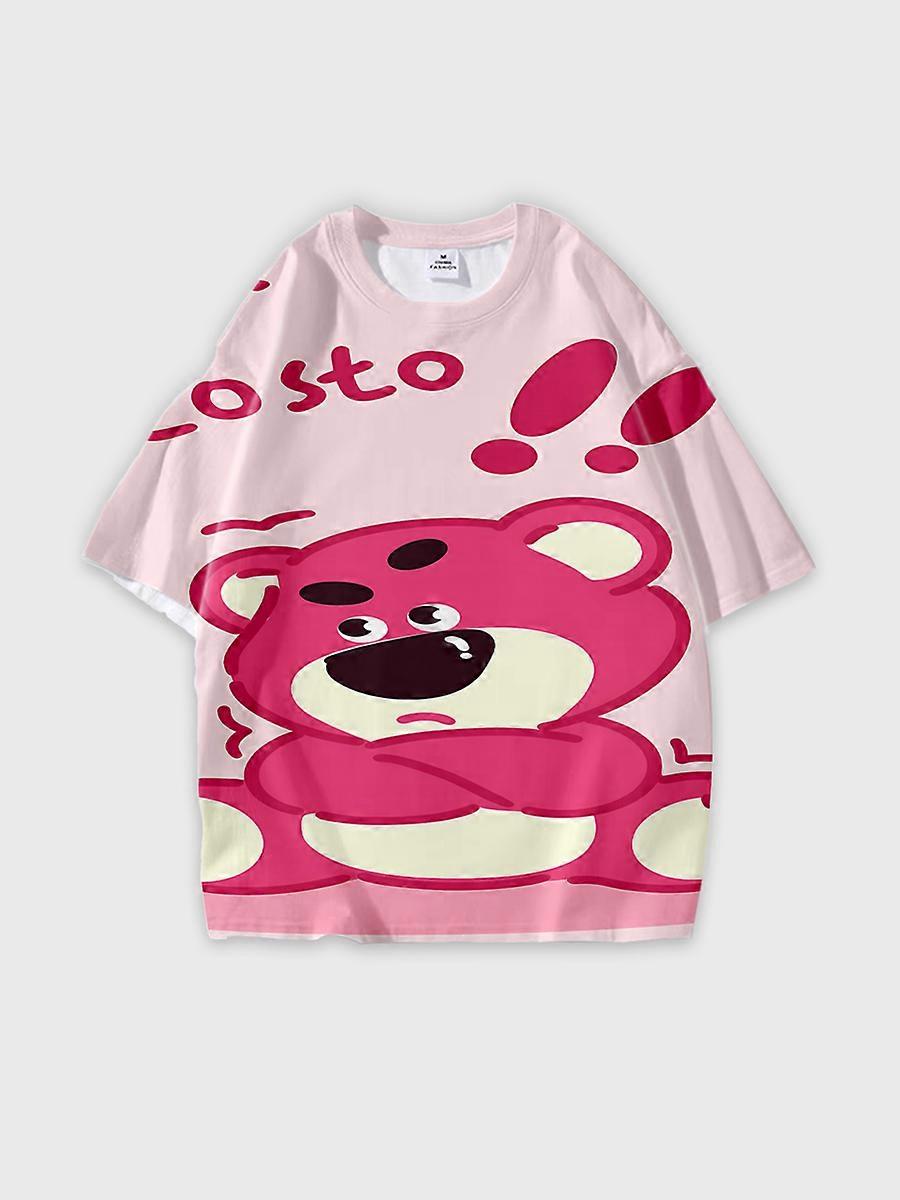 T-shirt round neck Pattern loose short sleeve JW4868