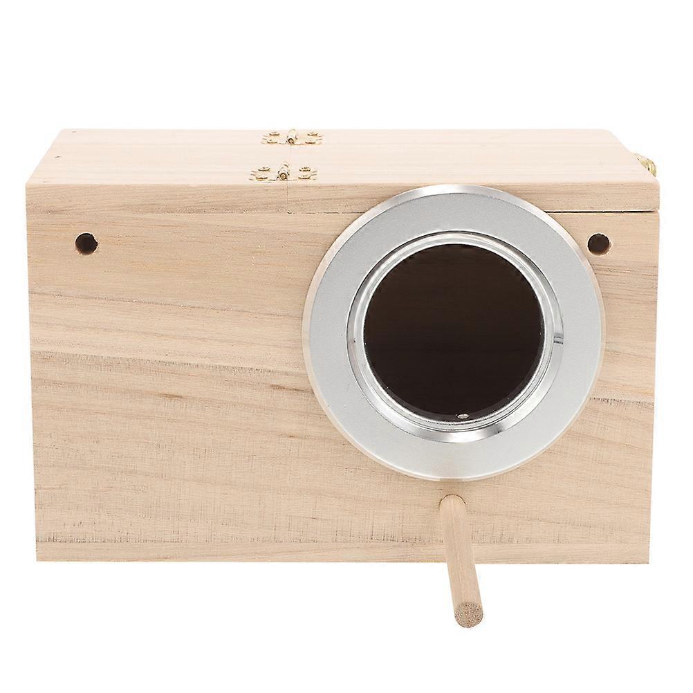 Bird Nesting Box Parrot Breeding Mating Box Wooden Bird House For Bird Owners Incubation 1Set