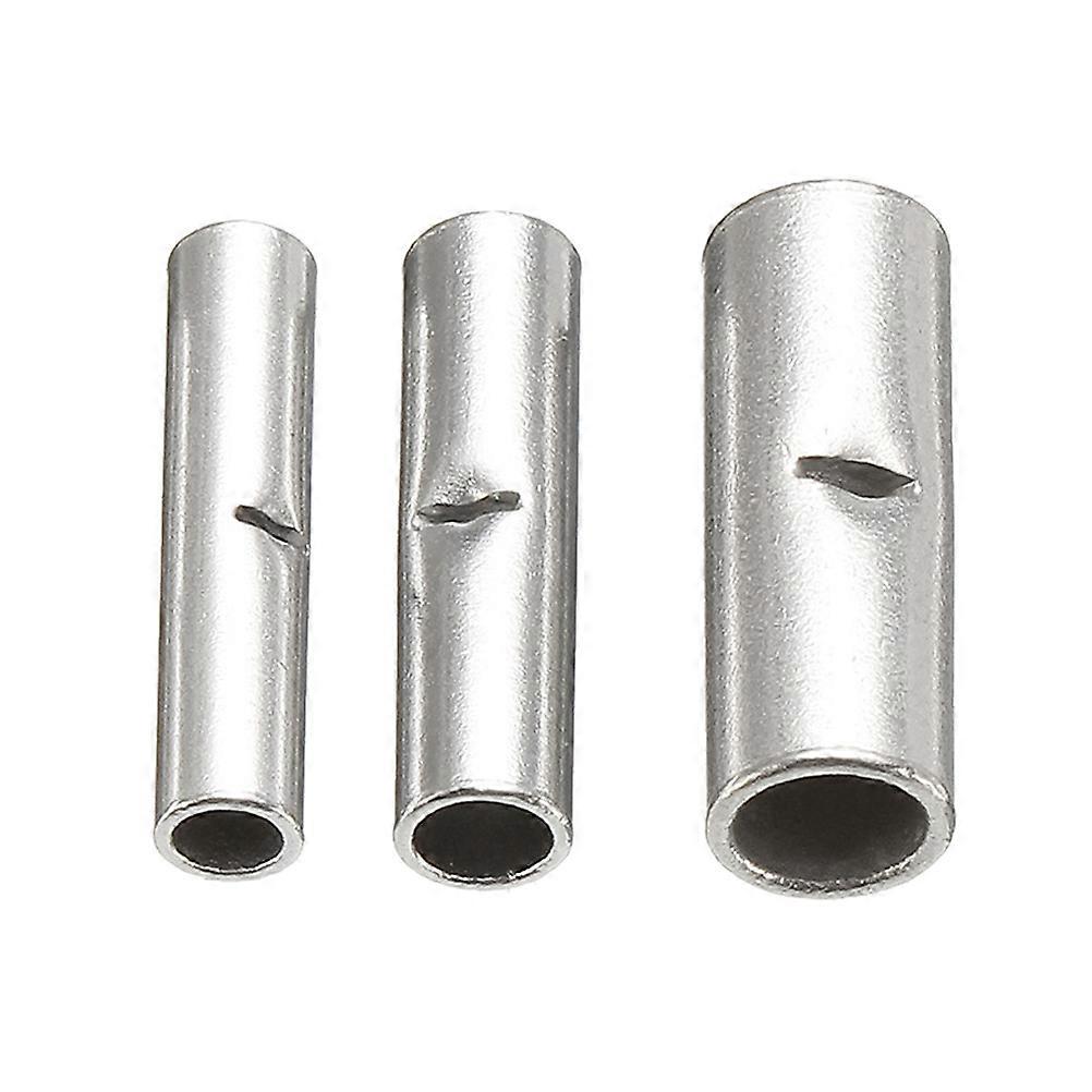 200PCS Butt Wire Crimp Connectors Kit, Non Insulated Tinned Copper Splice Terminals for Electrical Wiring, Bare Terminals for Custom Harnesses and