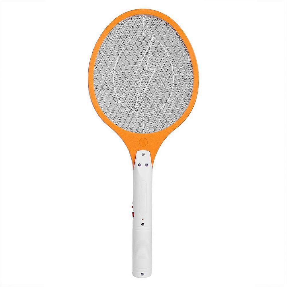 Cordless Rechargeable Electric Fly Mosquito Swatter Bug Zapper Racket Insects Killer OrangeYMJJ