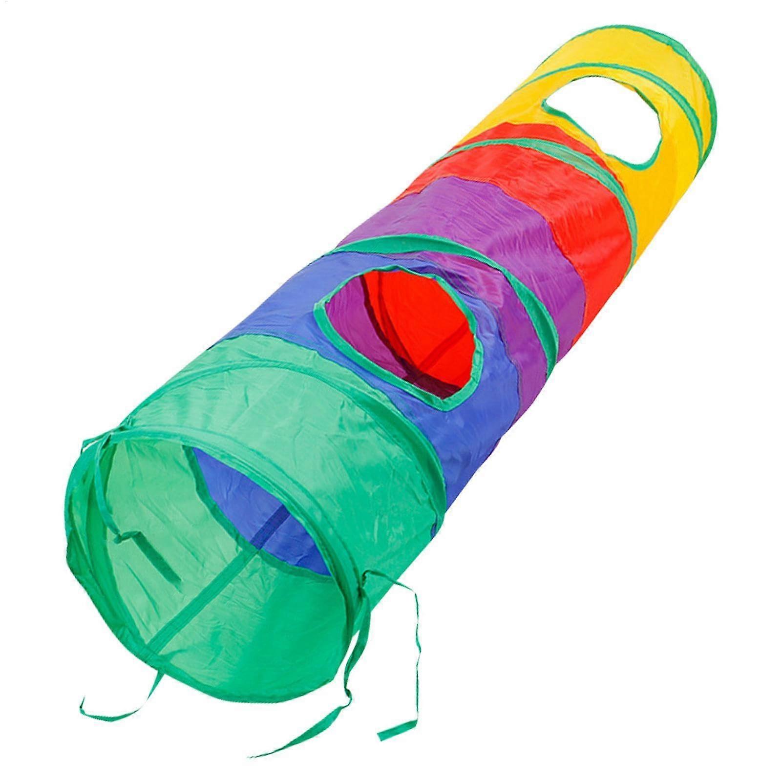 Interactive Cat Tunnel Rainbow Foldable Pet Tube, ScratchResistant, Play Tunnel for Kittens, Portable and Durable