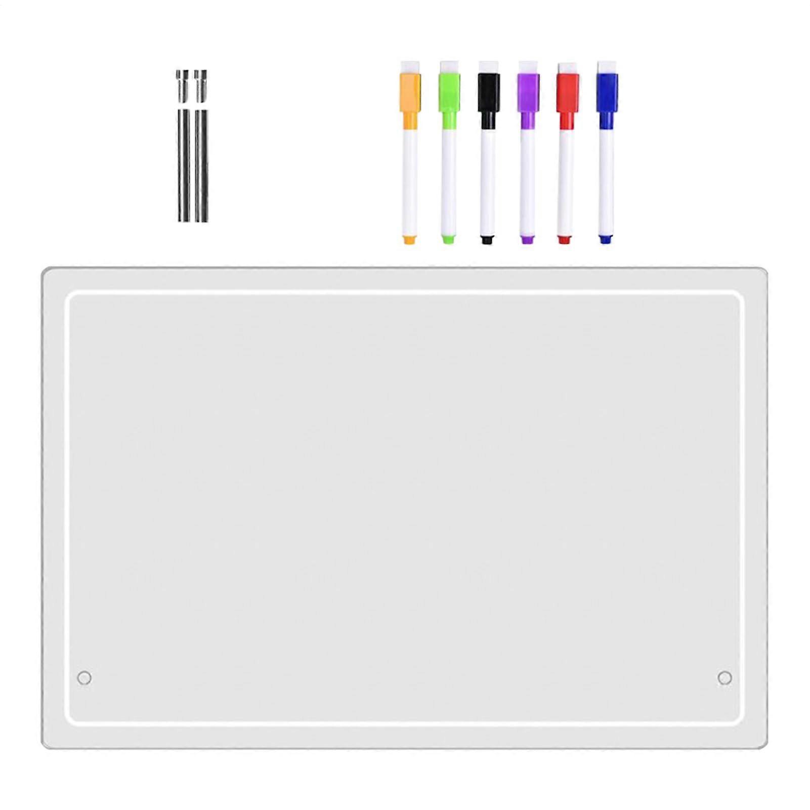 Desktop Whiteboard - Dry Erase Acrylic Notepad, 24x18 Inches, Multi-Purpose Tabletop Writing Surface for Home Schooling