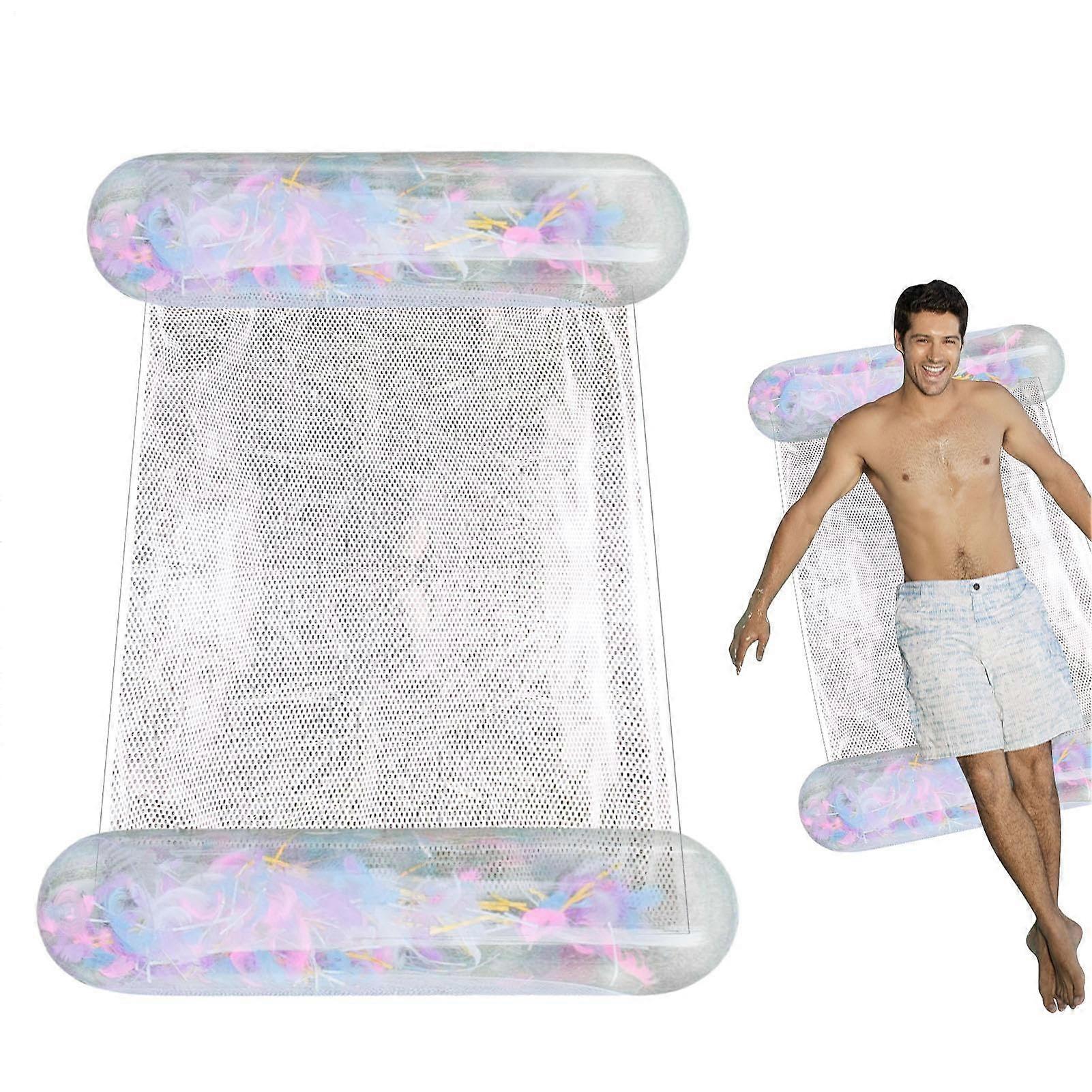 Inflatable Water Hammock, 130 X 70 cm Air Mattress Pool, Leakproof, Easy to Carry, Durable