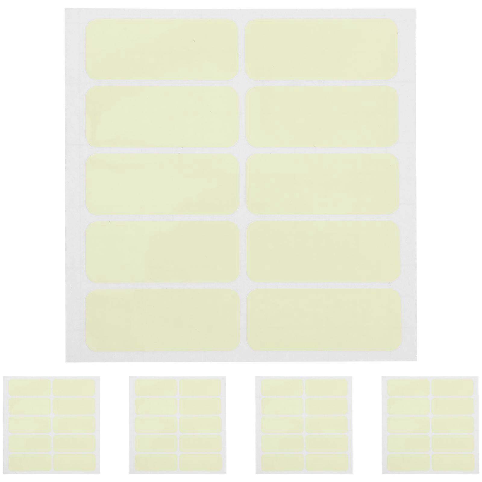 Luminous Decal Light Finding Sticker For Indoor Use Rectangular Shape 5 Sheets
