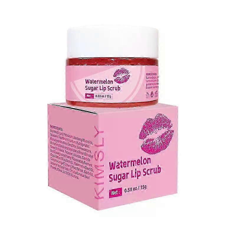 乾燥した、ひびの入った、暗い唇のためのスイカシュガーリップスクラブ、リップスクラバーエクスフォリエーター、リップスクラブエクスフォリエーターとモイスチャライザー、リップケア製品