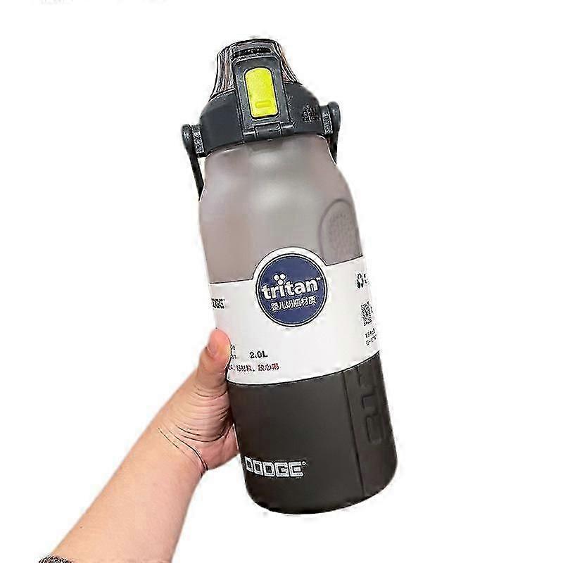 2025 Latest Model Large Capacity Portable Plastic Gradient Straw Cup Black +