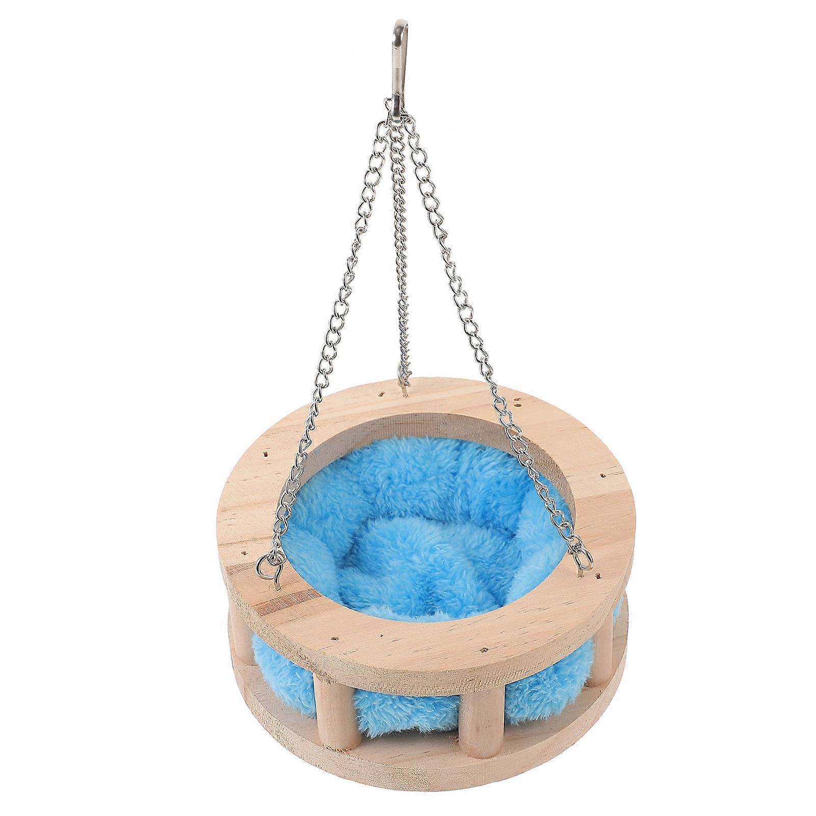 Hamster Rest Pad Wooden Hammock Set Indoor Pet Use Multi 14X14X24CM Play Area 1Set