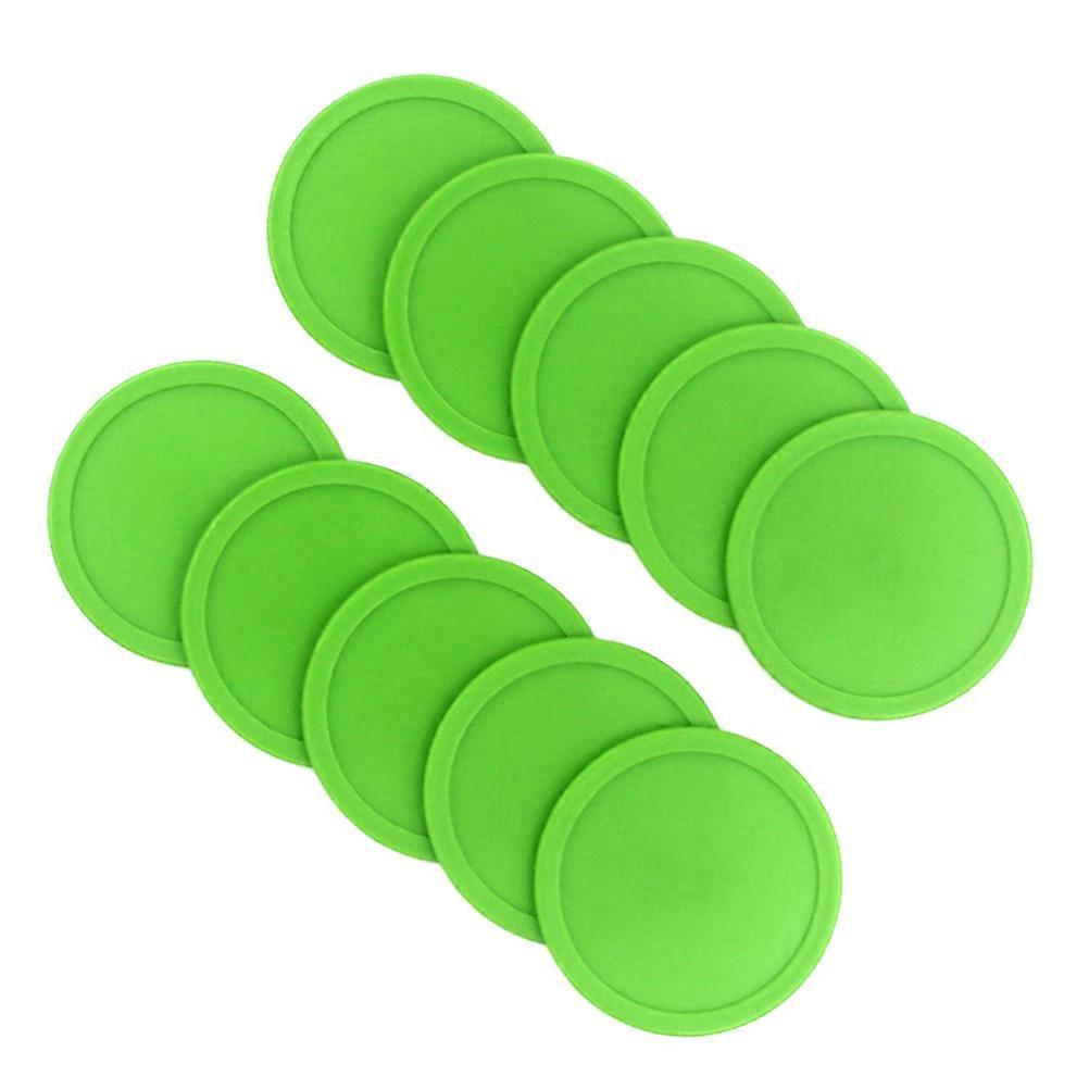 Hockey Table Pucks Tools 6.4x6.4cm Green 30Pcs