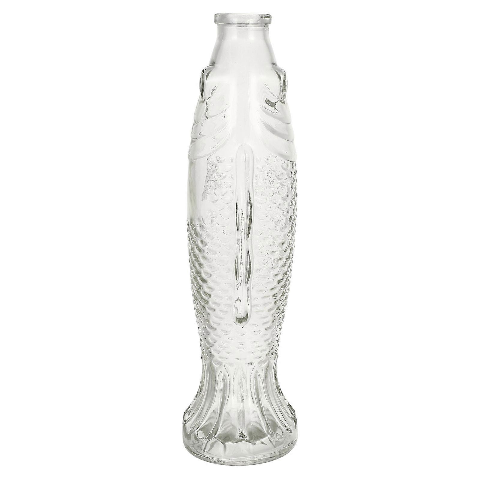 Fish Shaped Glass Vase with Stopper – Ornamental Centerpiece for Home Decor and Unique Gift for Aquatic Lovers