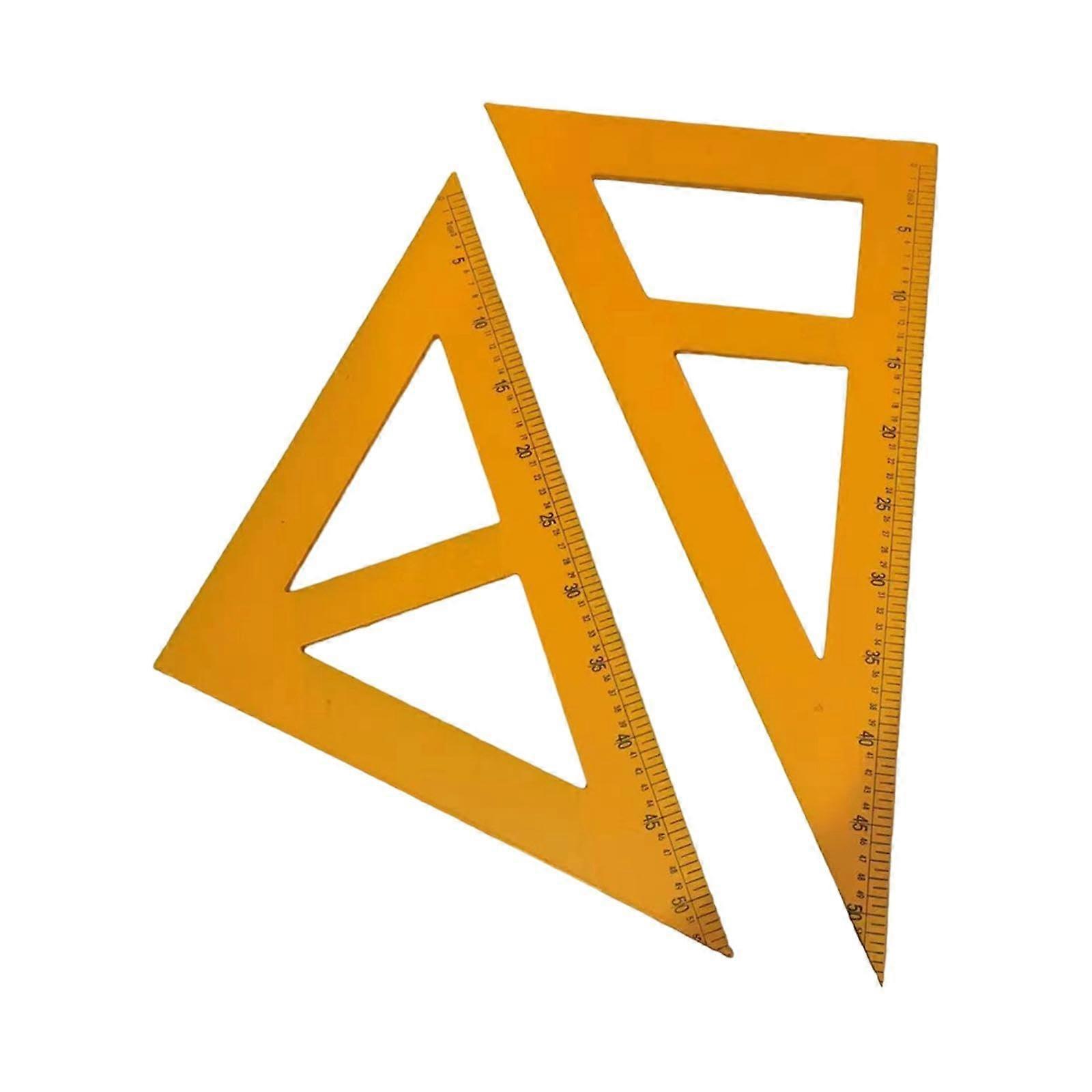 Large rulers for mathematics lessons, tools for geometry measurement, practical angle measurement