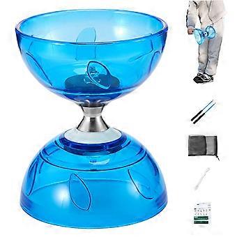 Diabolo Chinese Yoyo Set with Sticks, String and Bag – Triple Bearing Spinning Top Toy