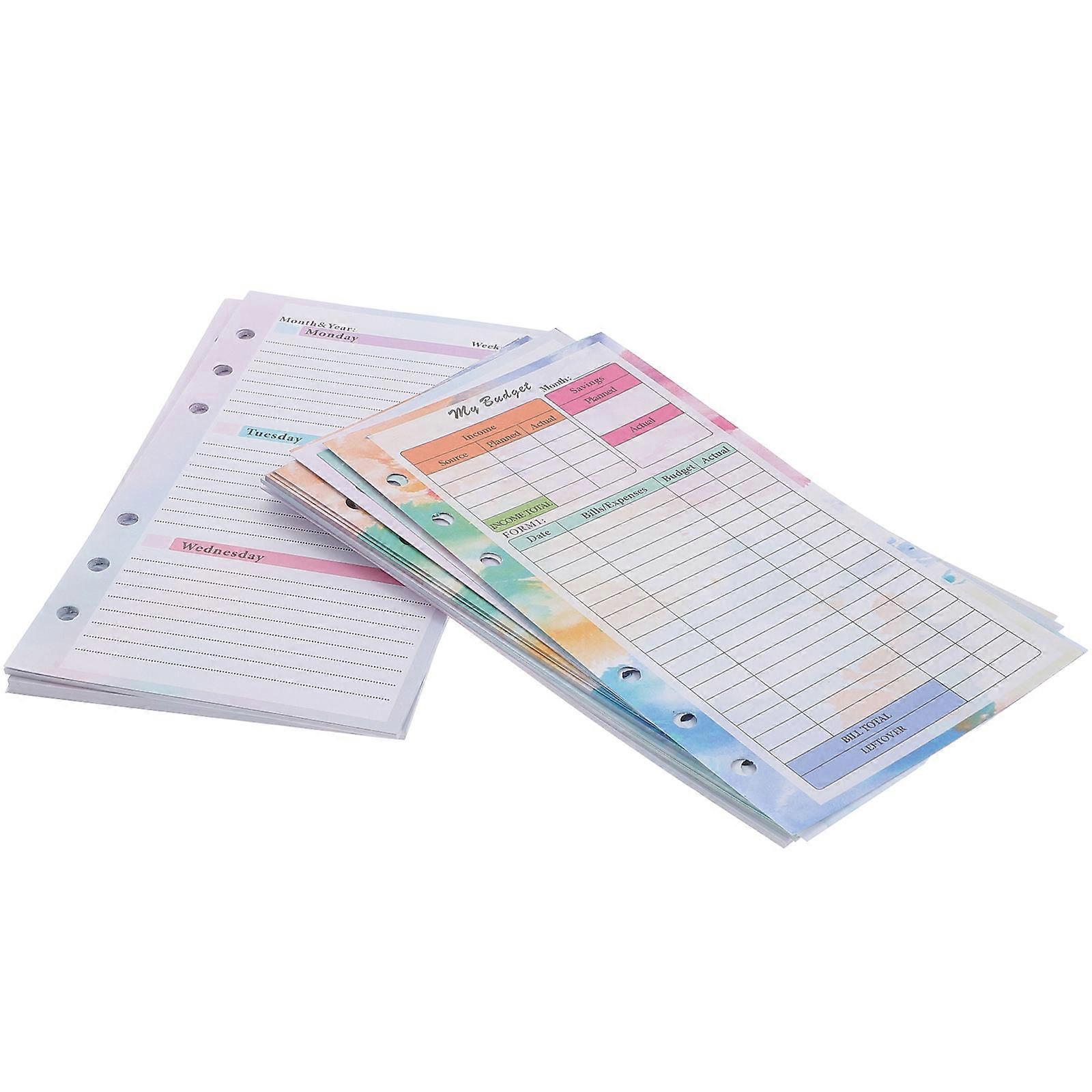 Portable Loose-Leaf Sheets Budget Binder Notebook for Expense Tracking 1Set