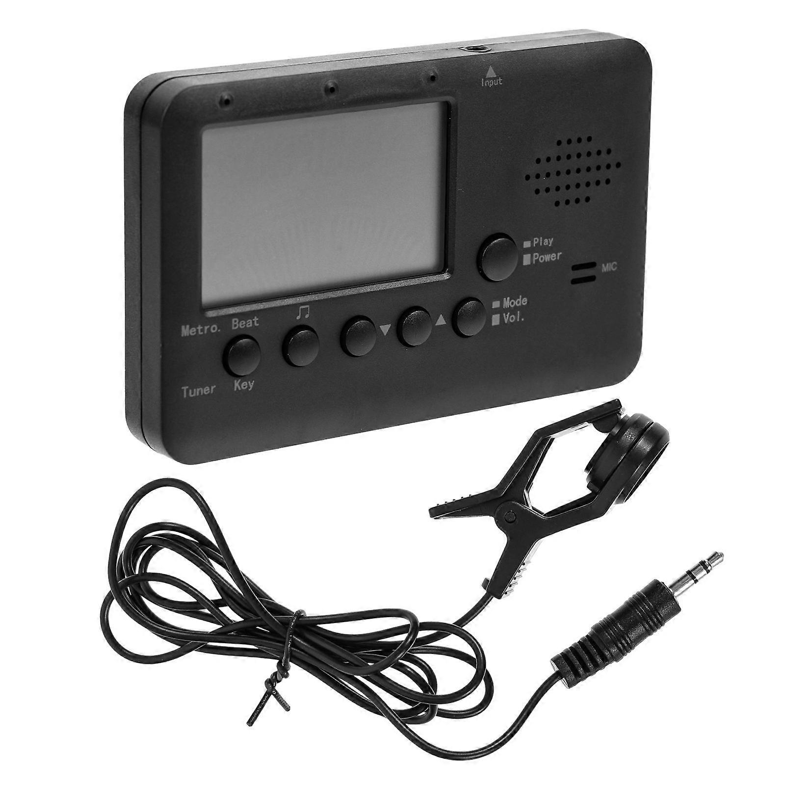 Digital Wind Instrument Tuner For Alto Saxophone With Metronome And Pitch Setting Black 1Set