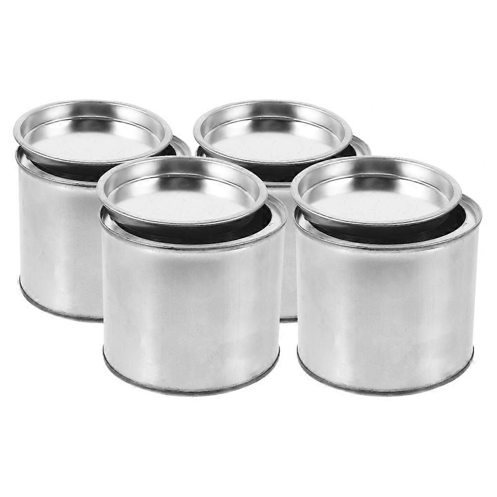 Empty Paint Can Small Metal Paint Cans for Storage 4Pcs Silver Metal