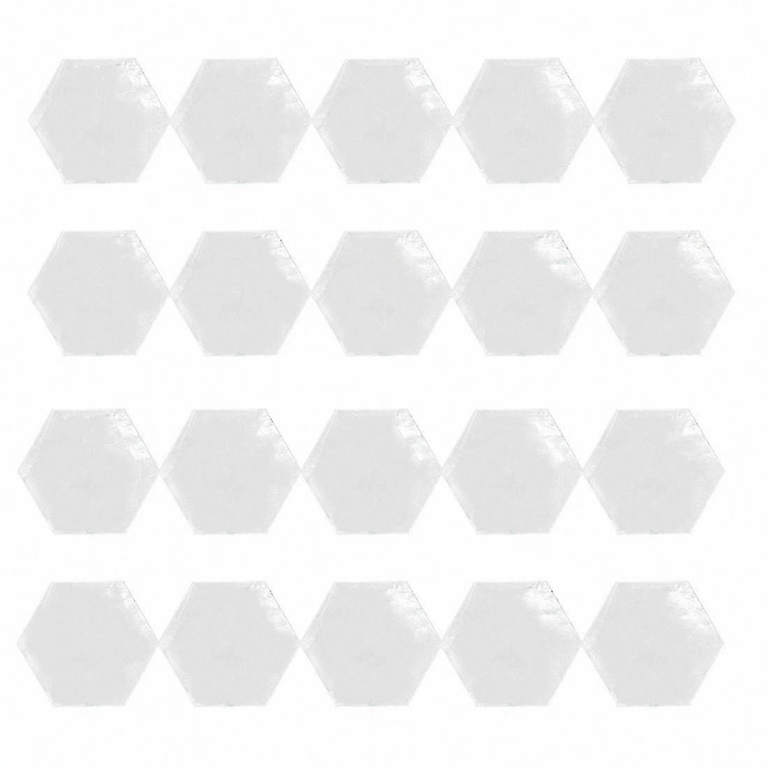 Clear Acrylic Hexagon Table Numbers for Weddings and Events, 20 Pieces